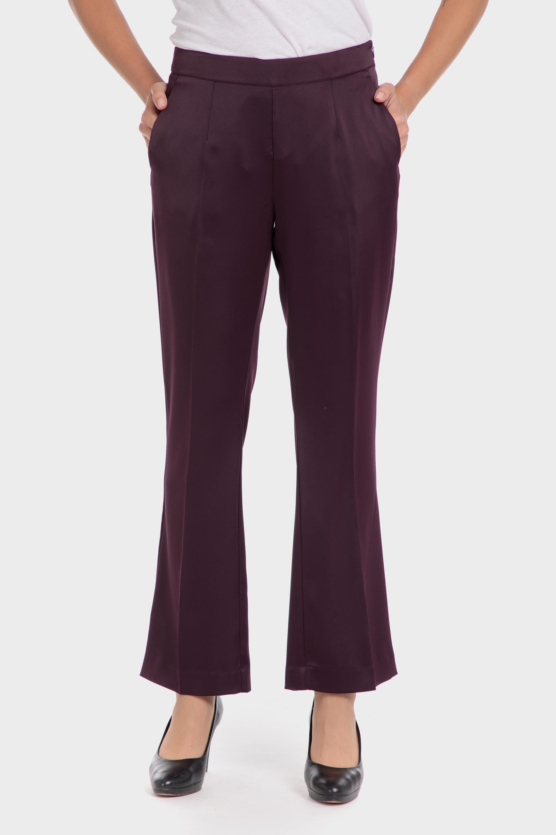 Purple Wide-Leg Trousers, , large image number 1