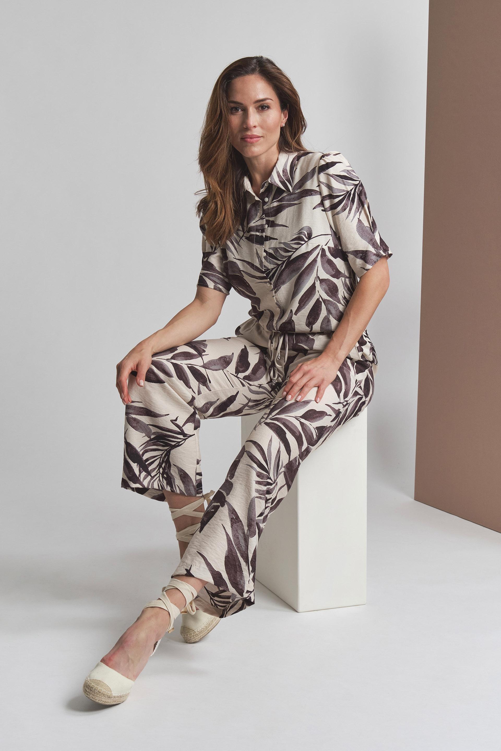 Printed Trousers, Beige, large image number 2