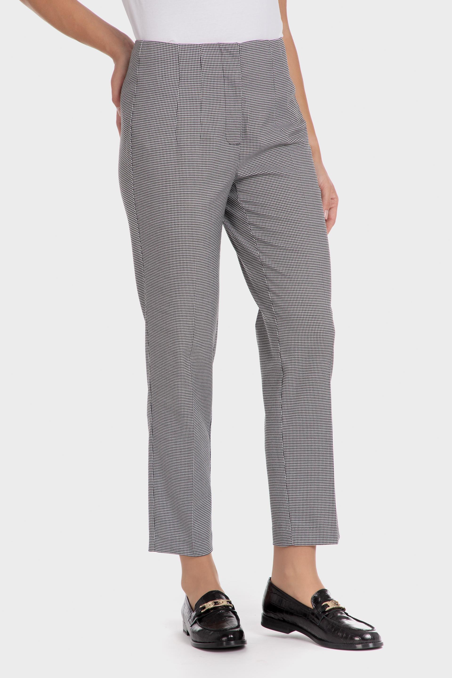 Black Houndstooth Formal Trousers, , large image number 0