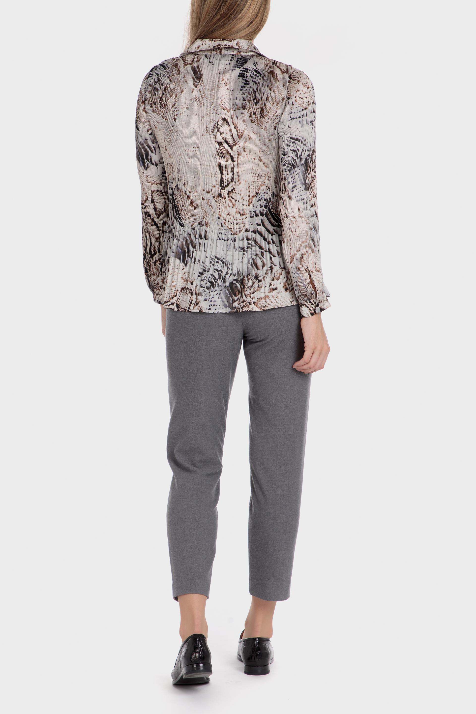 Grey Plain Casual Ankle-Length Trousers, , large image number 1