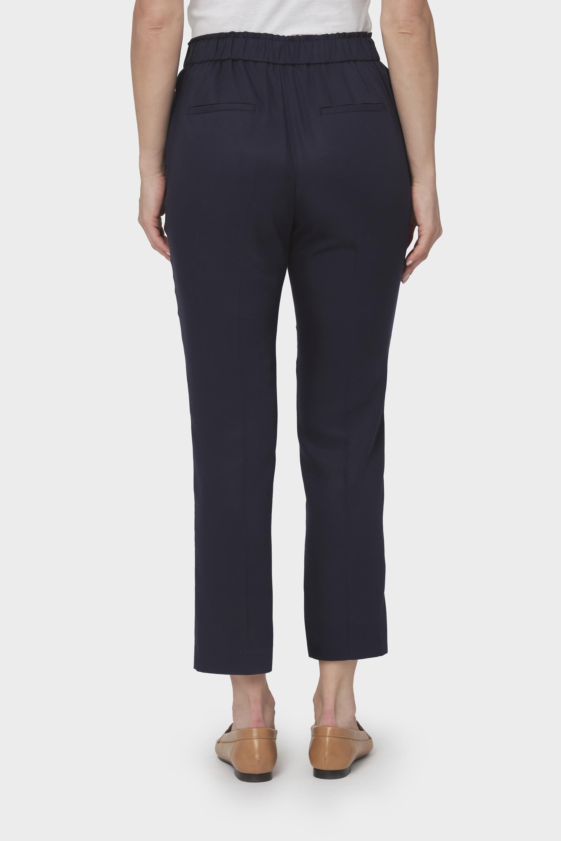 Navy Plain Cotton Trousers, , large image number 2