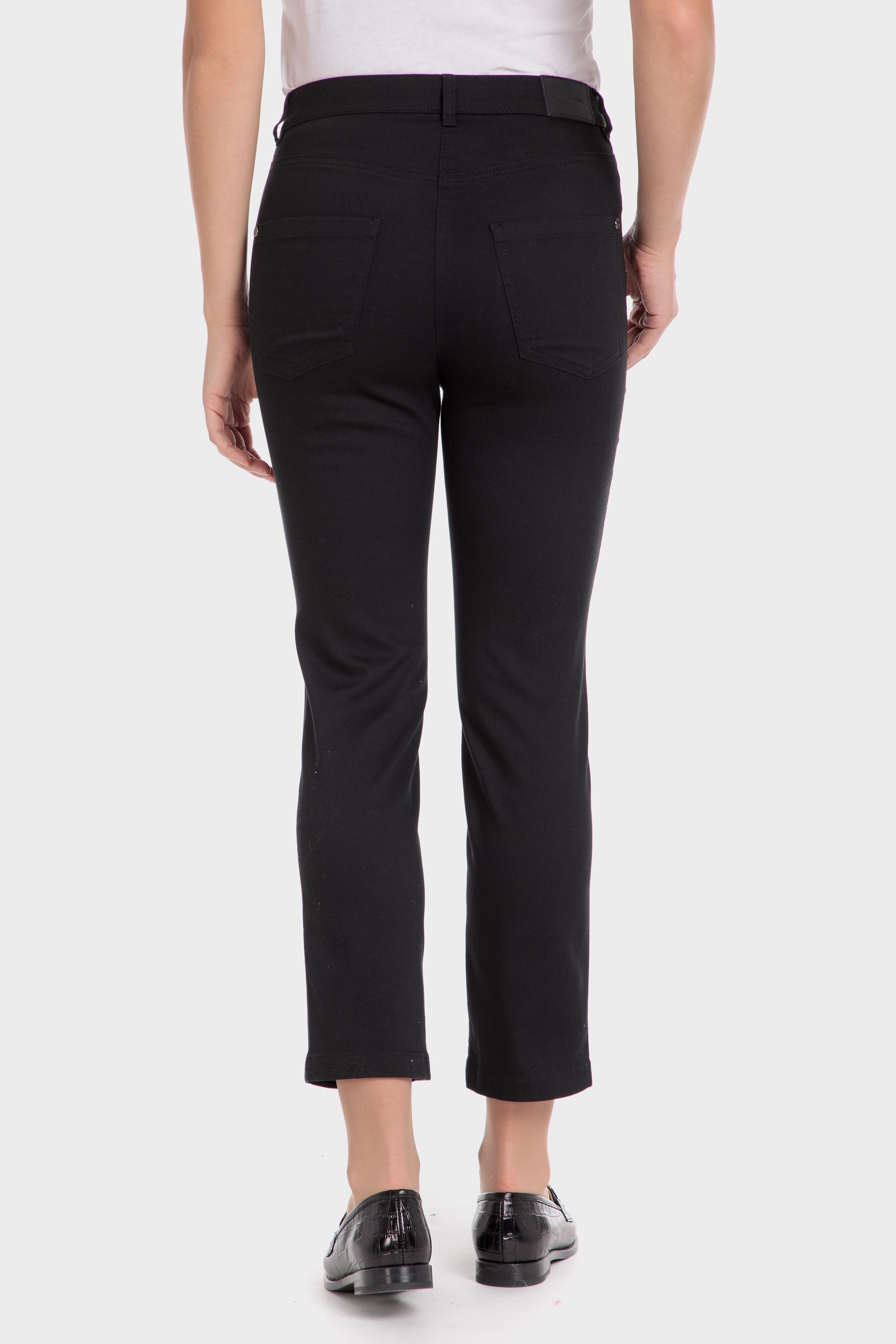 Black Plain Cotton Trousers, , large image number 3