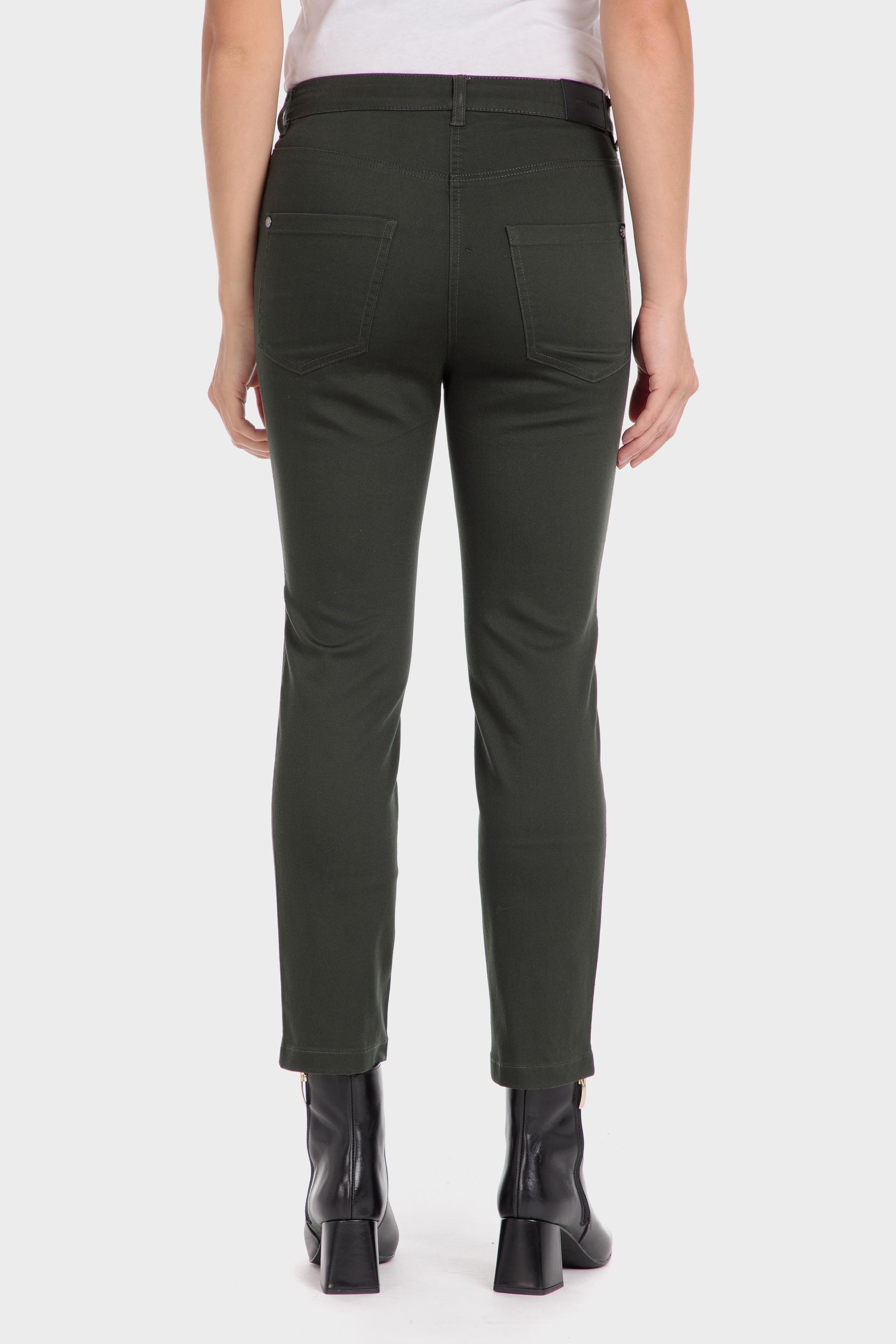 Grey Plain Cotton Trousers, , large image number 2