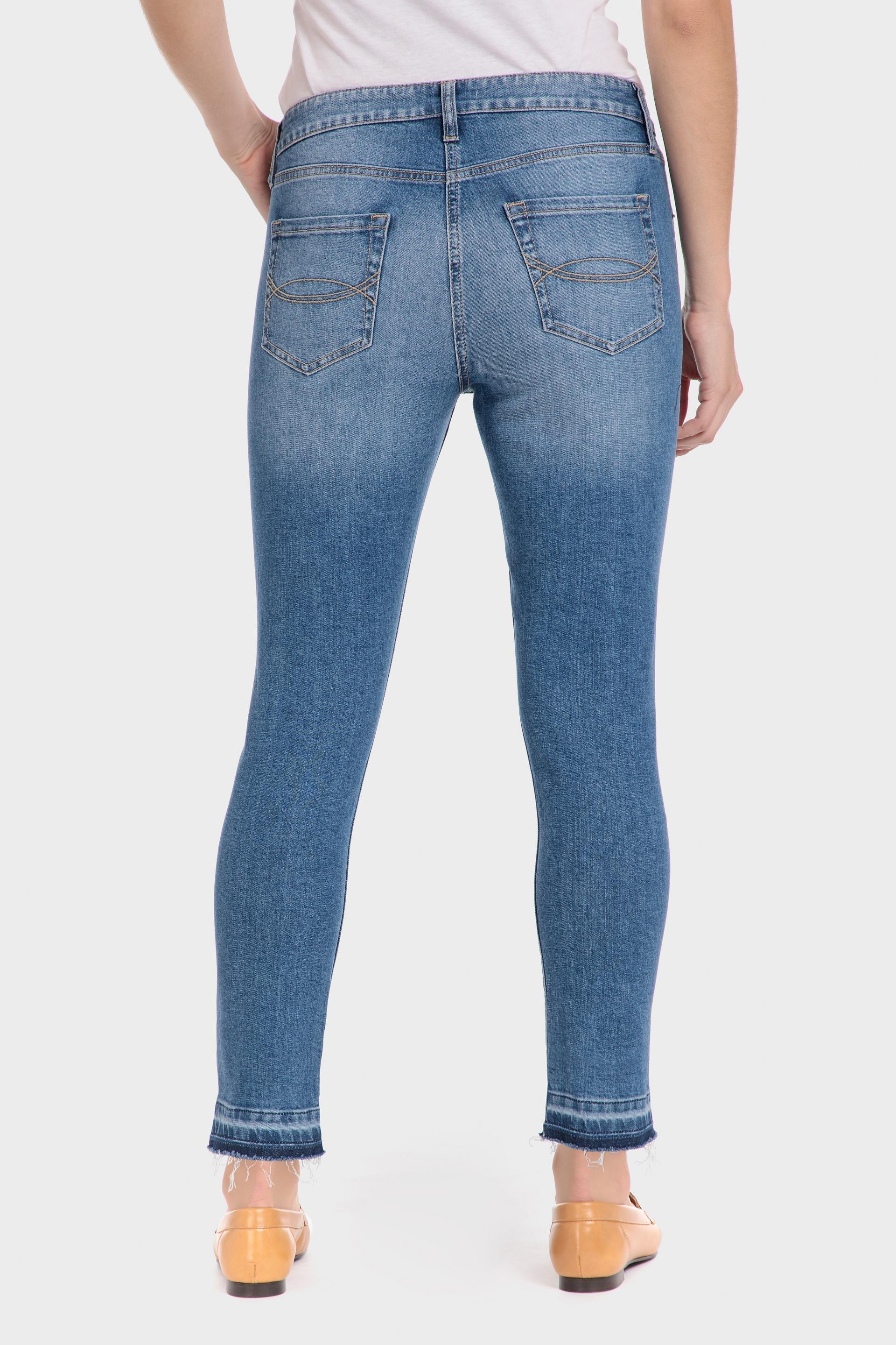 Blue Denim Capri Trousers, , large image number 0