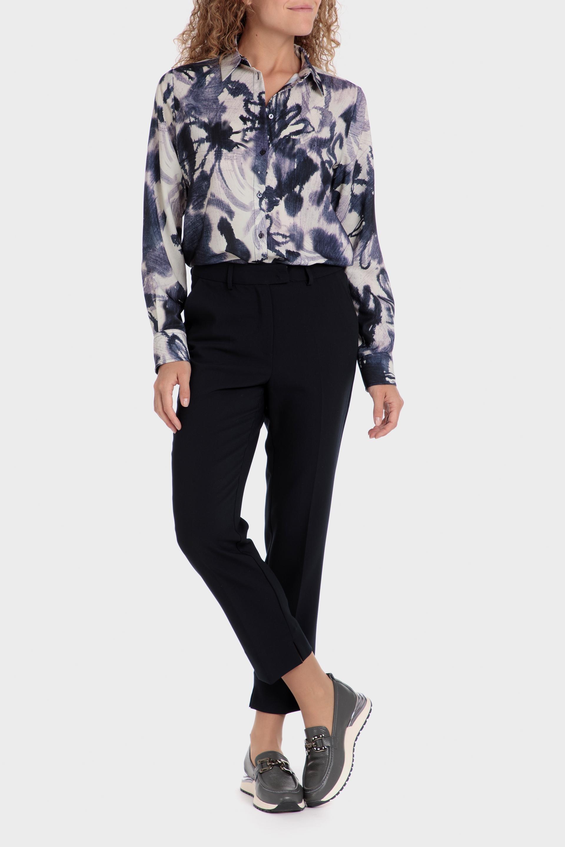 Navy Blue Formal Capri Trousers, , large image number 1
