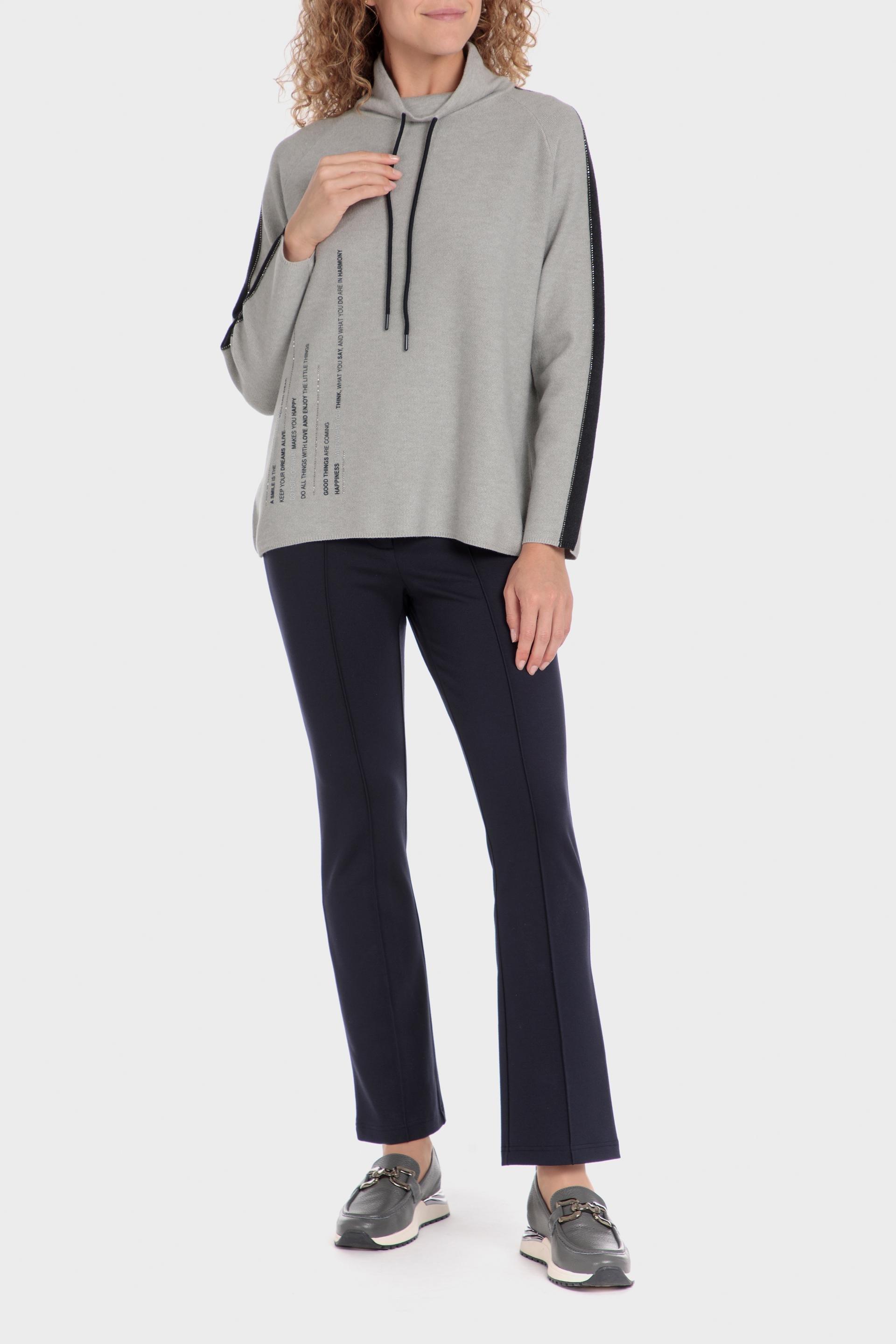 Black Plain Casual Trousers, , large image number 1