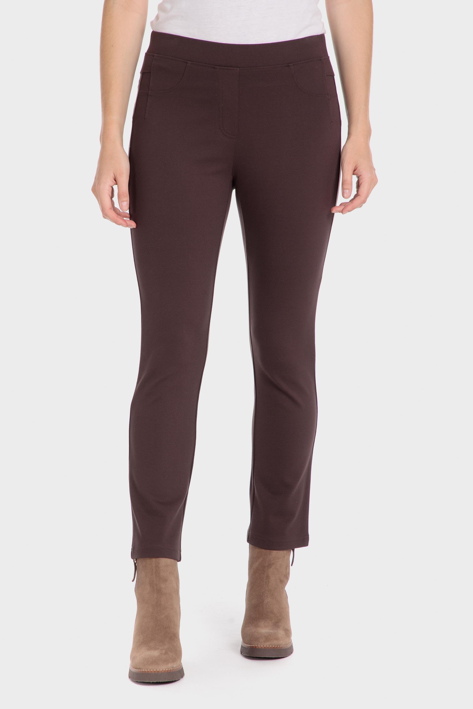 Brown Plain Casual Trousers, , large image number 0
