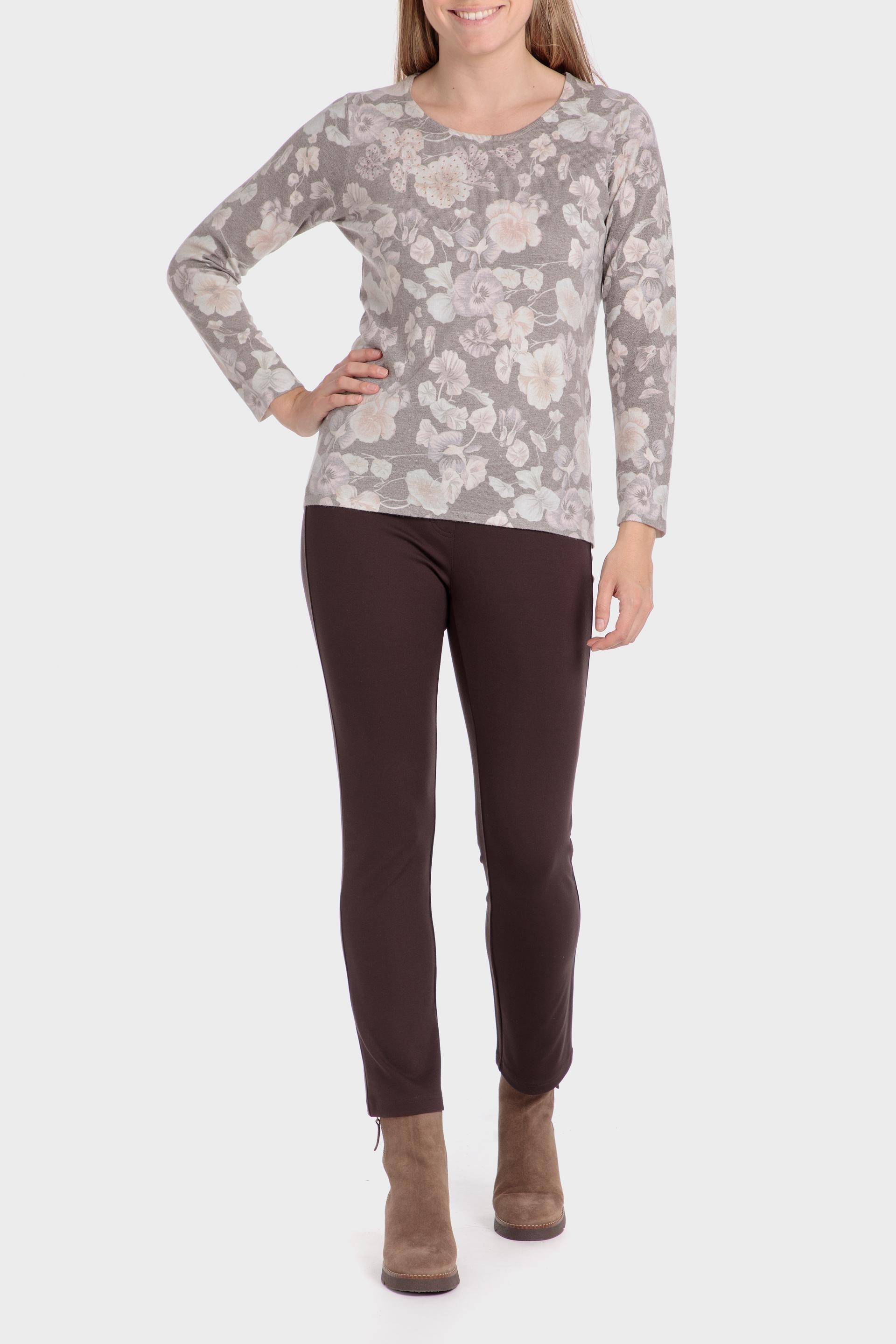 Brown Plain Casual Trousers, , large image number 1