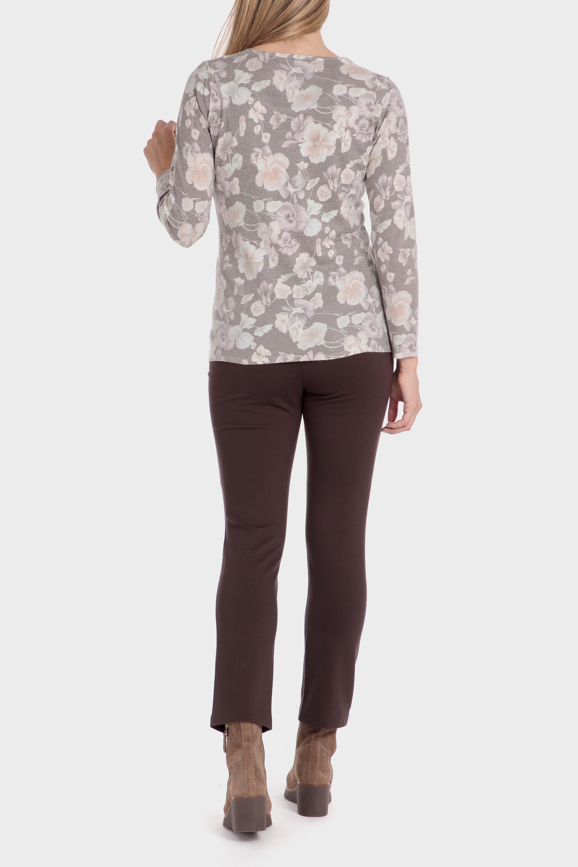 Brown Plain Casual Trousers, , large image number 3