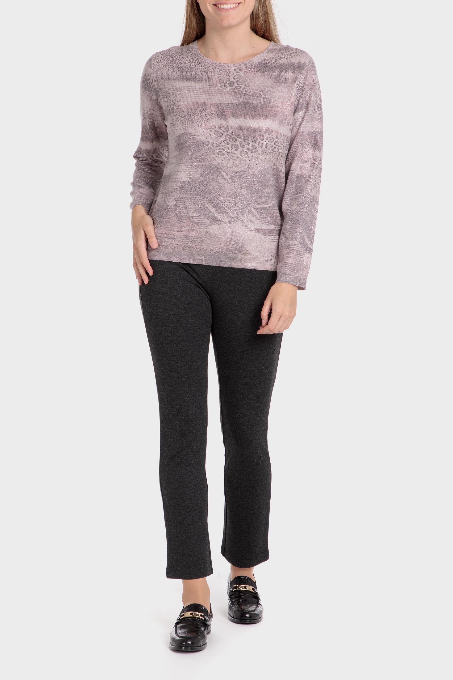 Grey Plain Casual Trousers, , large image number 1