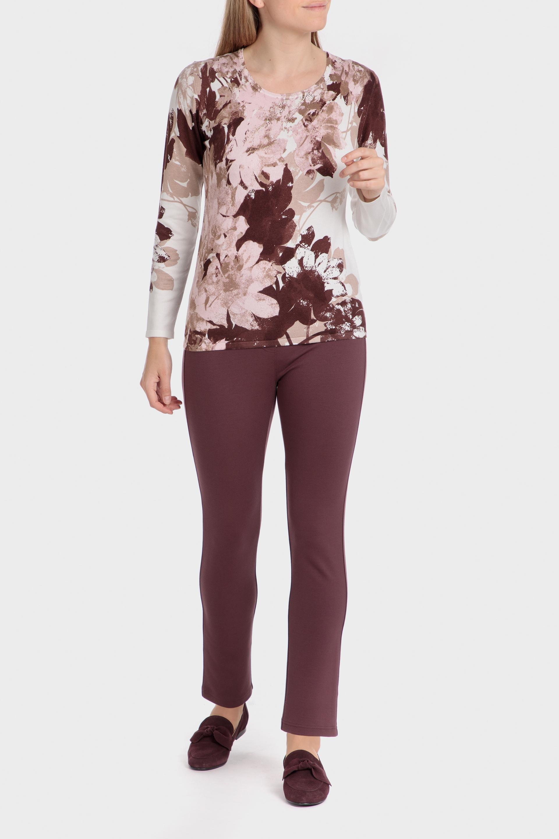 Purple Plain Casual Trousers, , large image number 1