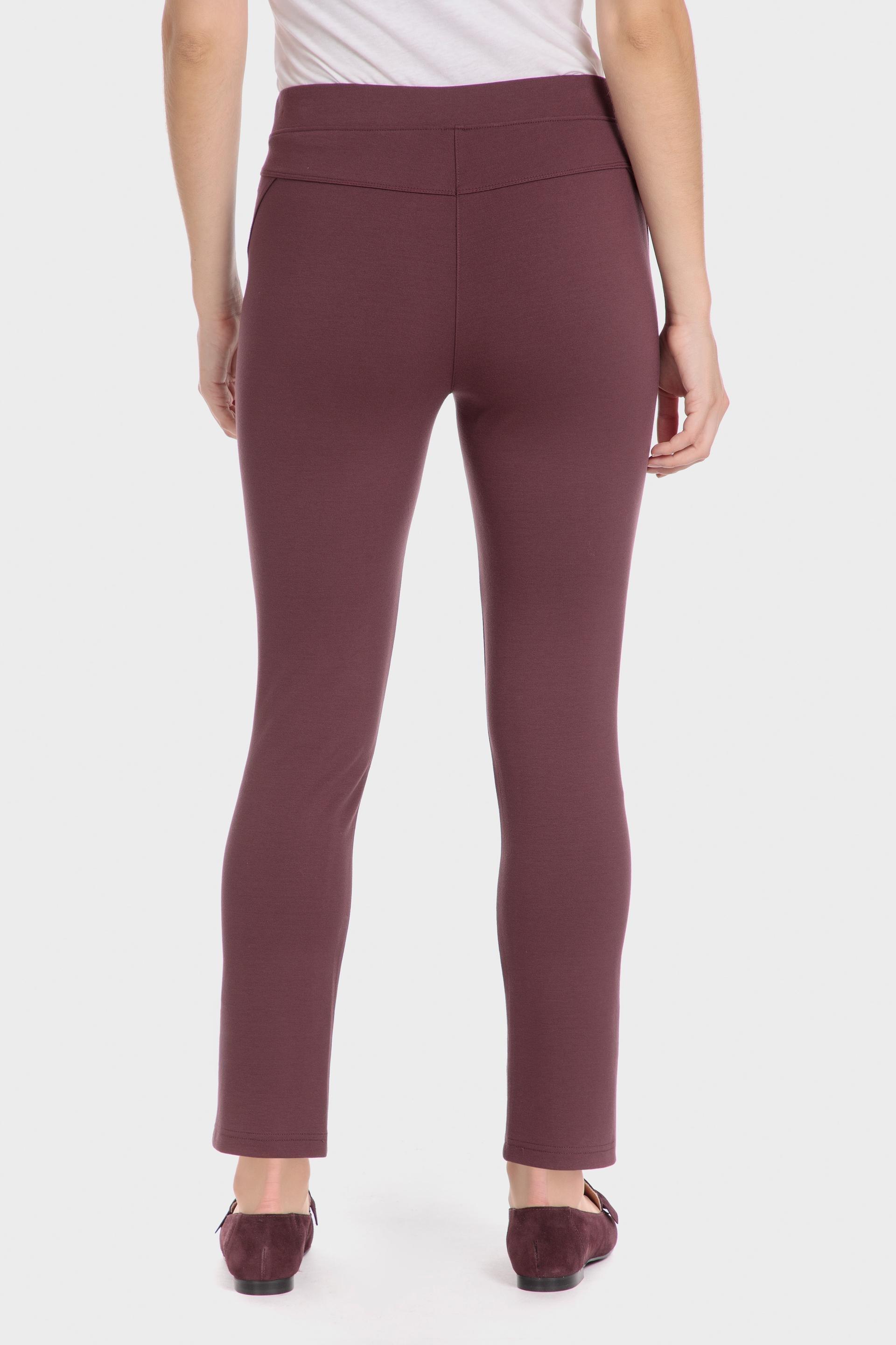 Purple Plain Casual Trousers, , large image number 2