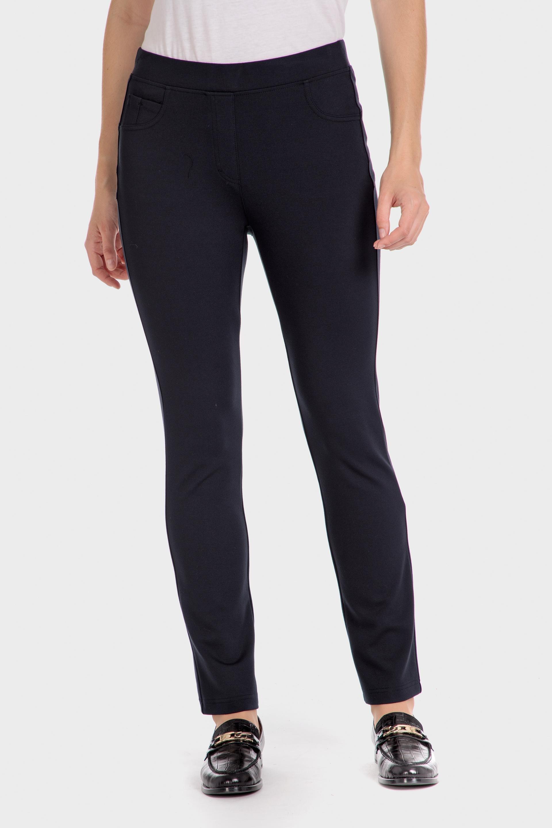 Navy Plain Casual Trousers, , large image number 0