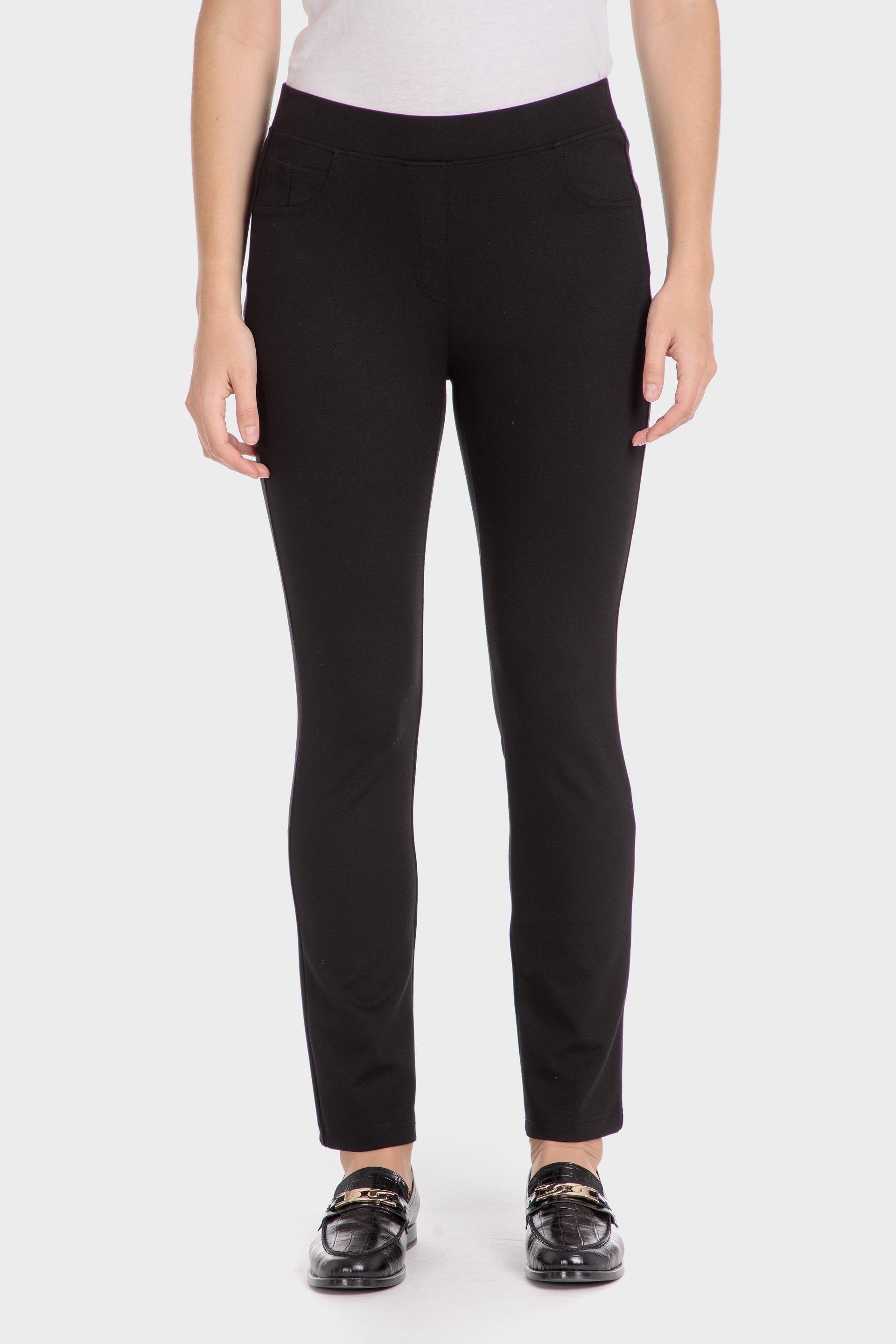 Black Plain Casual Trousers, Black, large image number 0