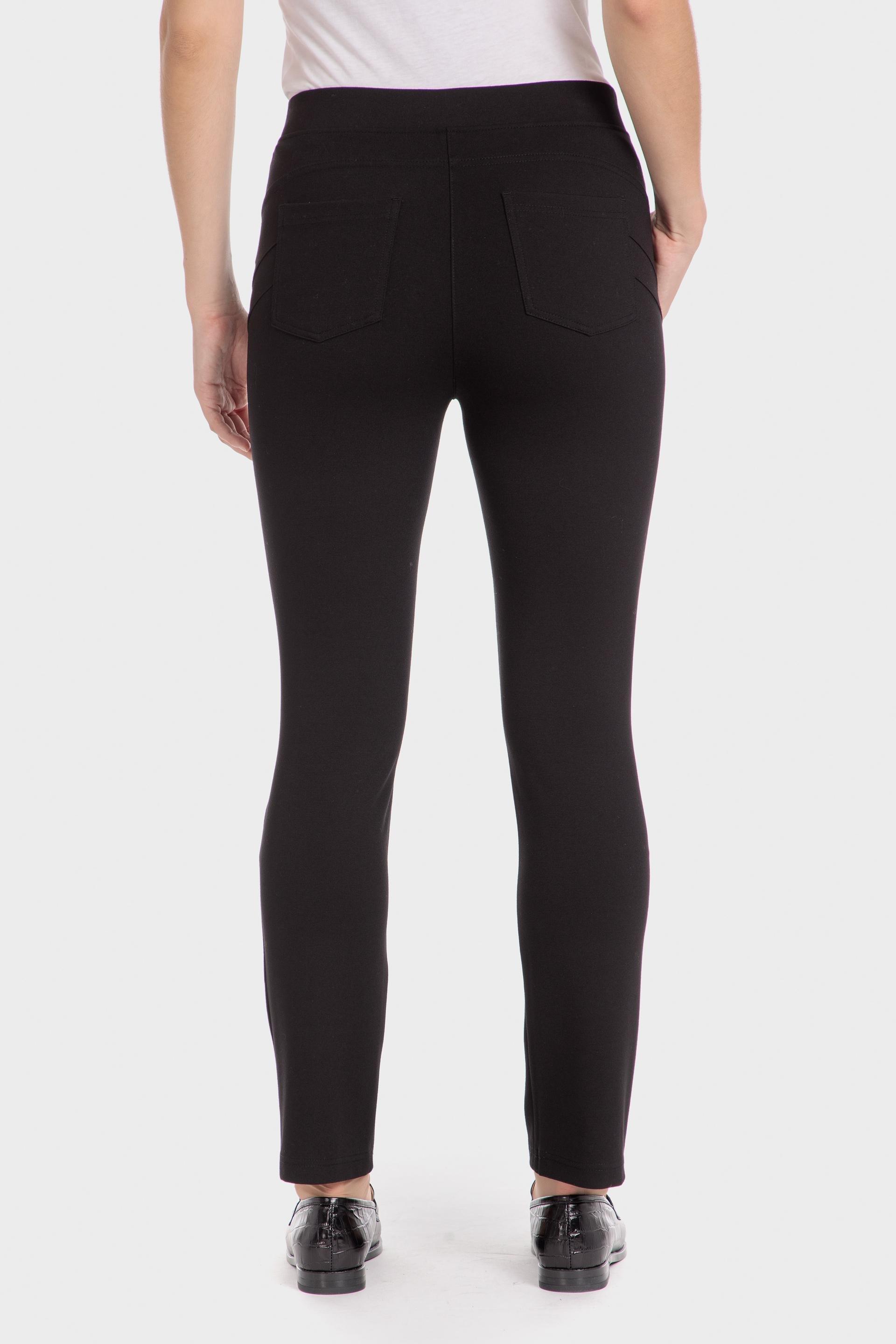Black Plain Casual Trousers, Black, large image number 2