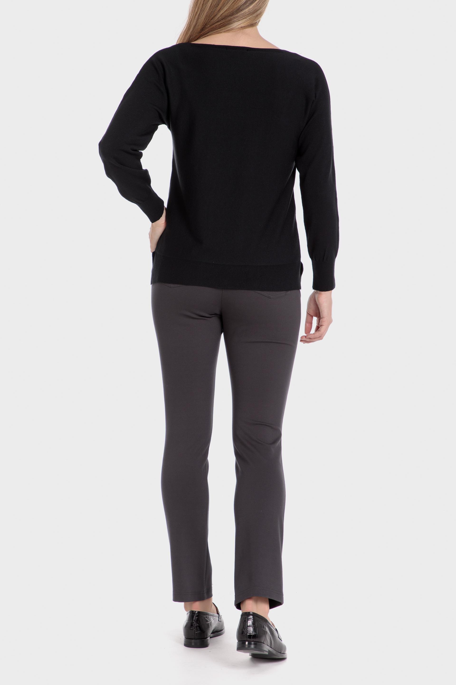 Grey Plain Casual Trousers, Green Dark Khaki, large image number 3