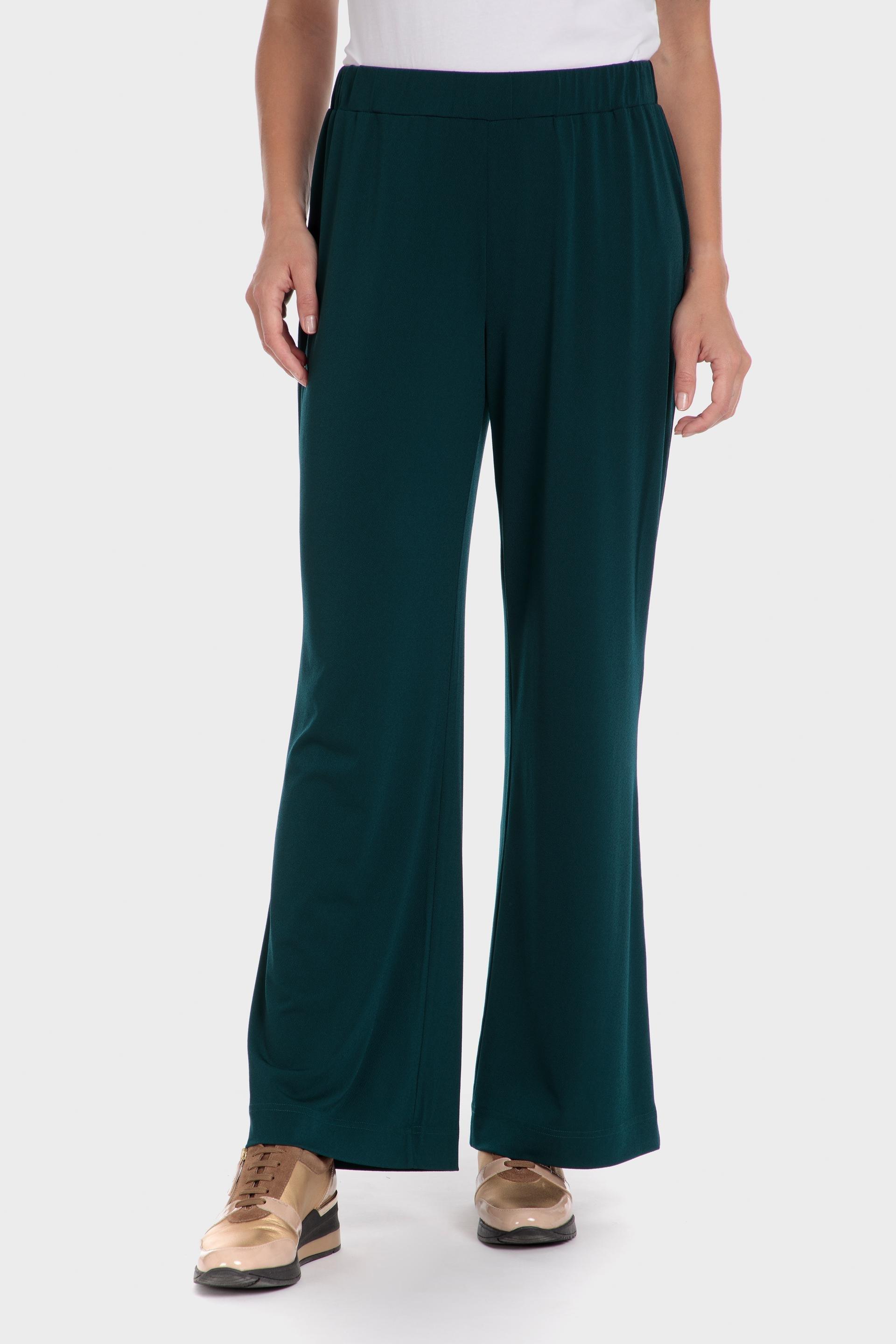 Green Plain Casual Trousers, , large image number 0