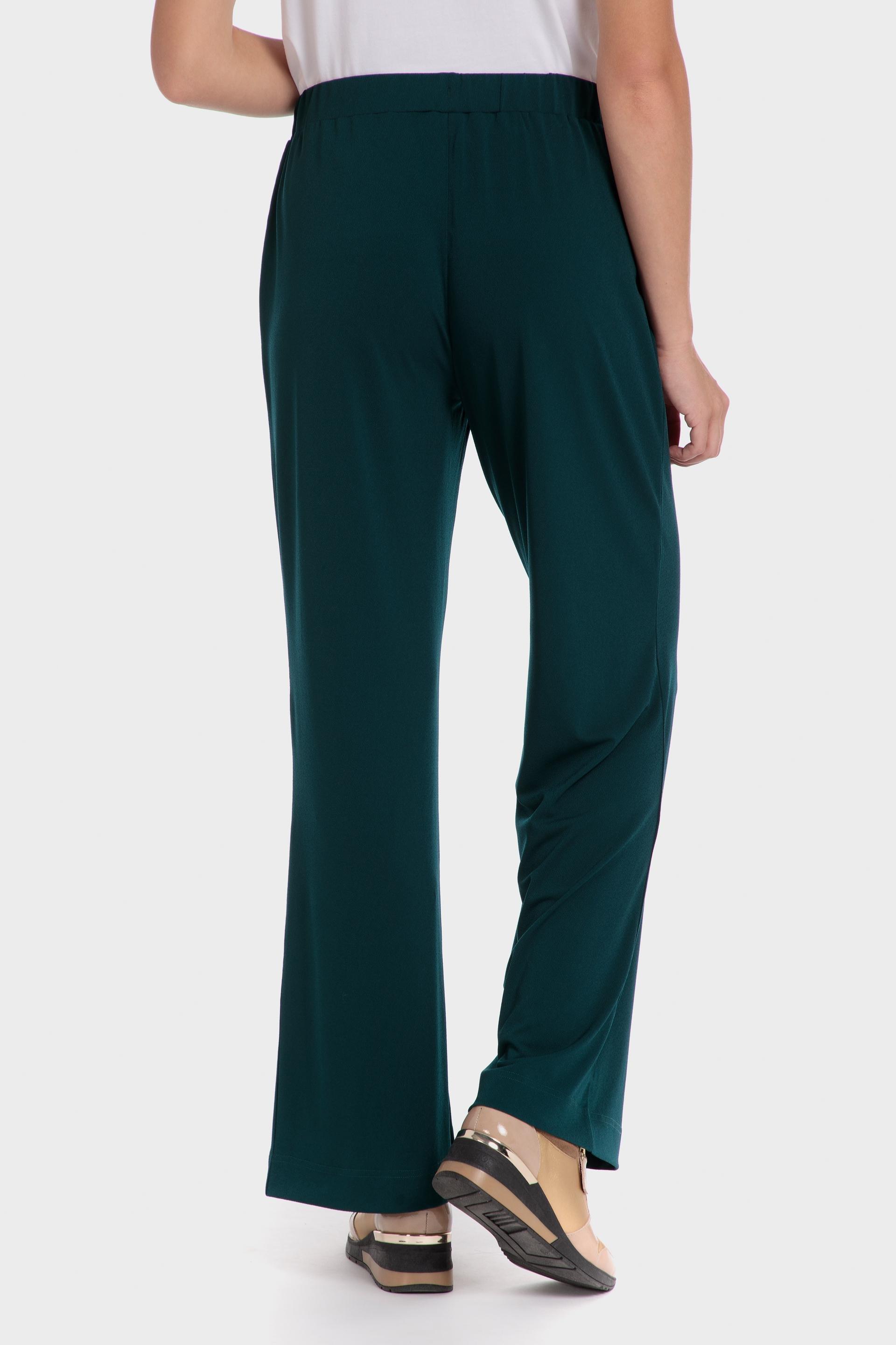 Green Plain Casual Trousers, , large image number 2