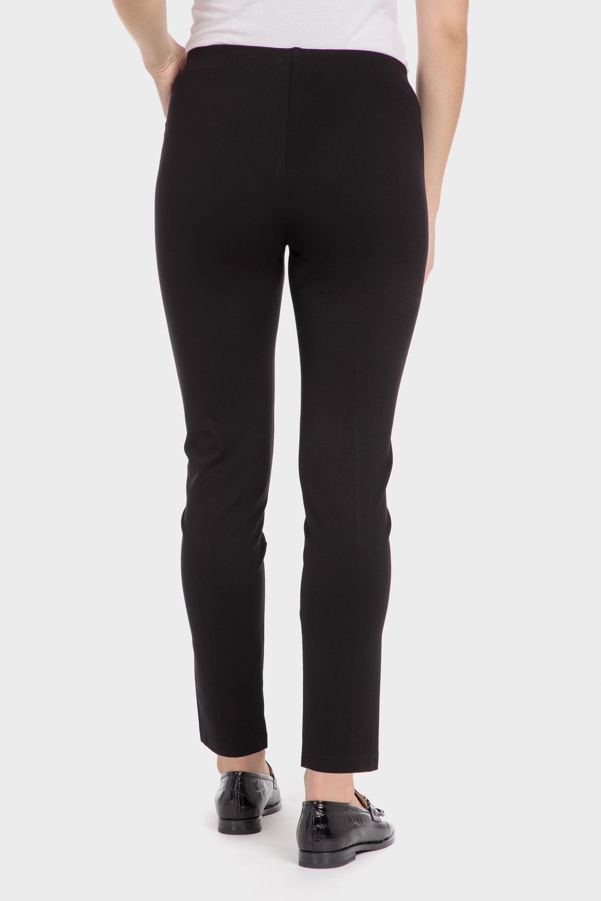 Black  Block Casual Trousers, Black, large image number 2