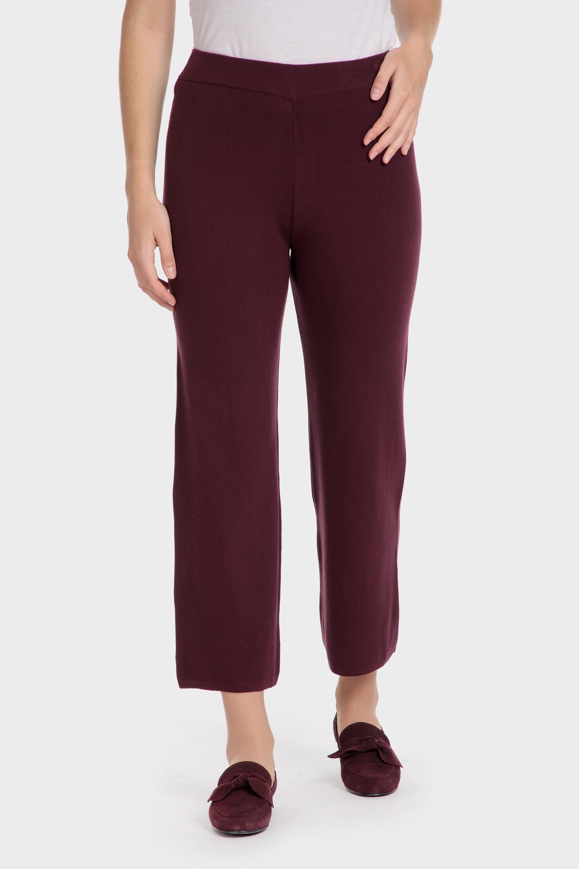 Maroon Plain Casual Trousers, Garnet, large image number 0