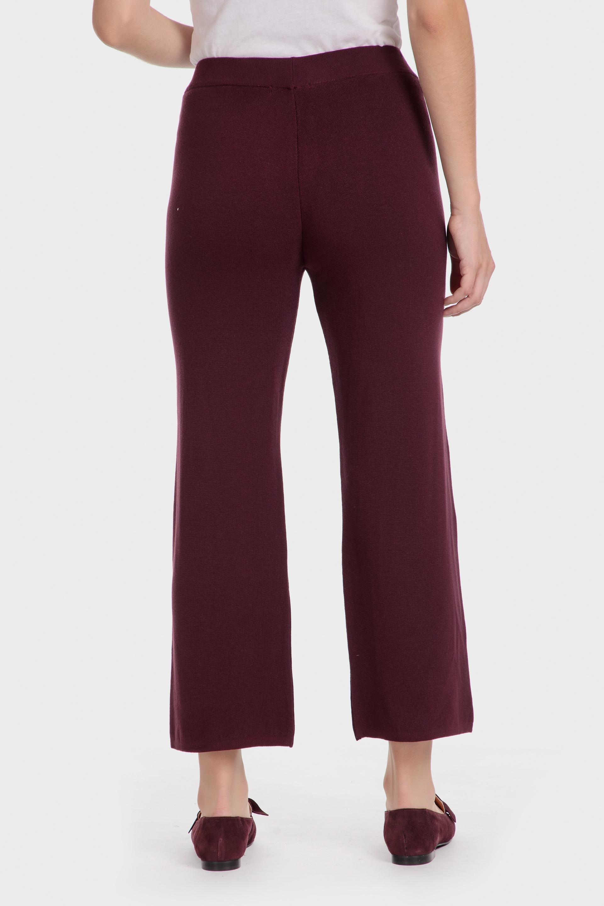 Maroon Plain Casual Trousers, Garnet, large image number 2