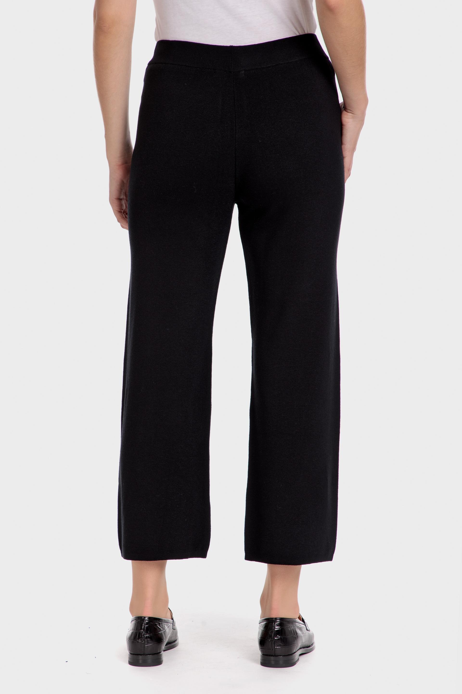 Black Plain Casual Trousers, Black, large image number 2