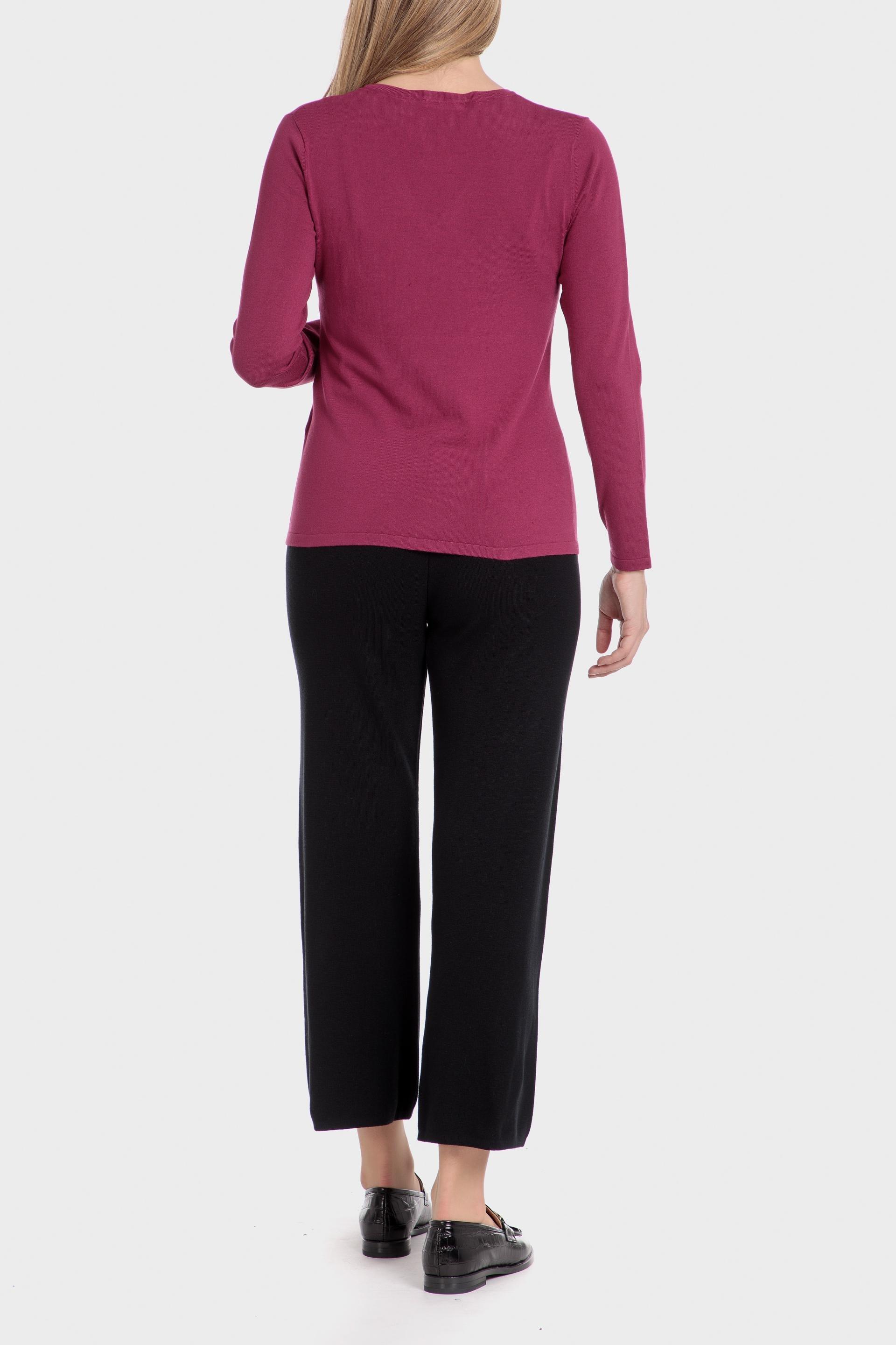 Black Plain Casual Trousers, Black, large image number 3