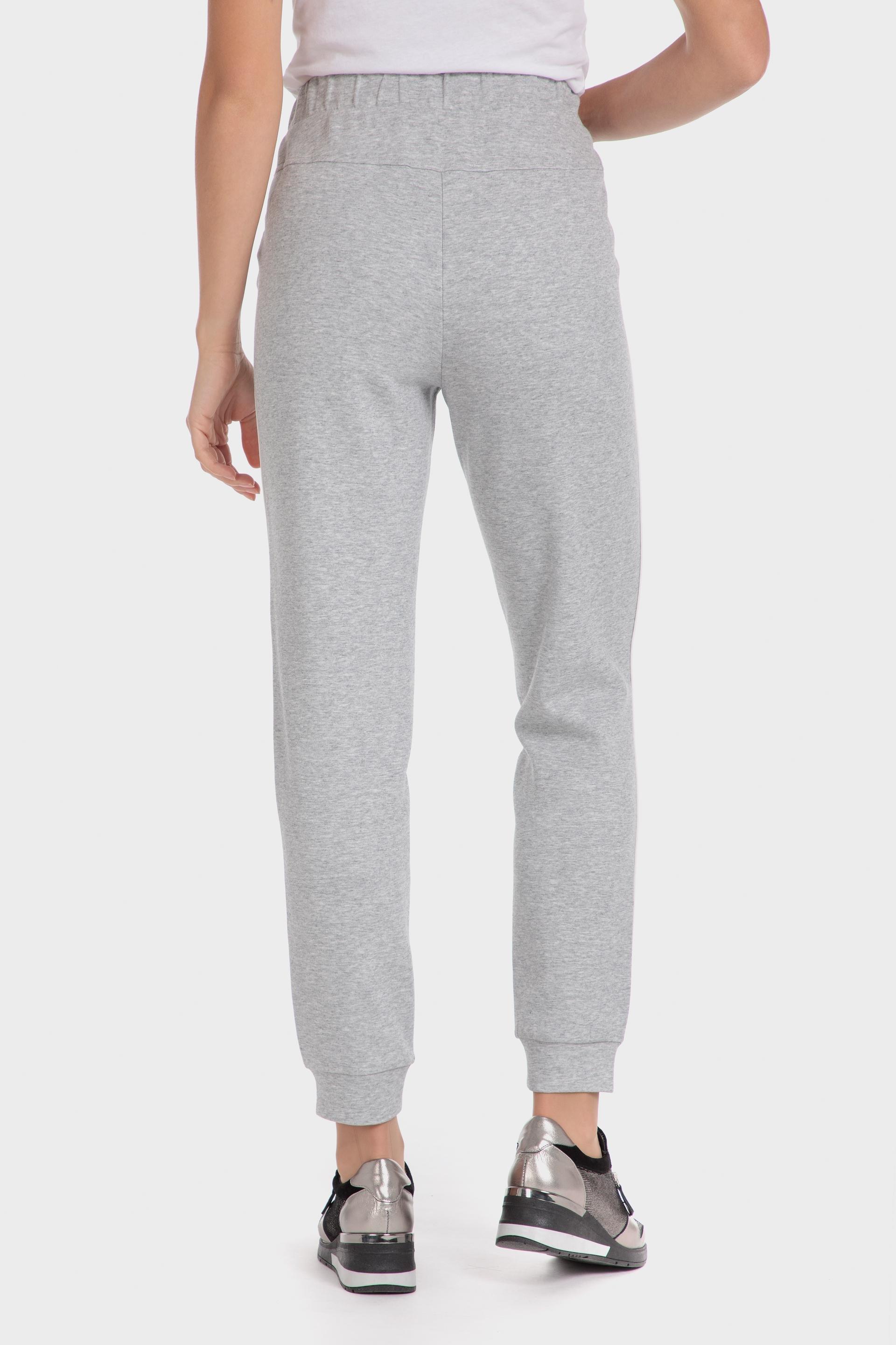 Grey Plain Casual Ankle-Length Trousers, , large image number 3