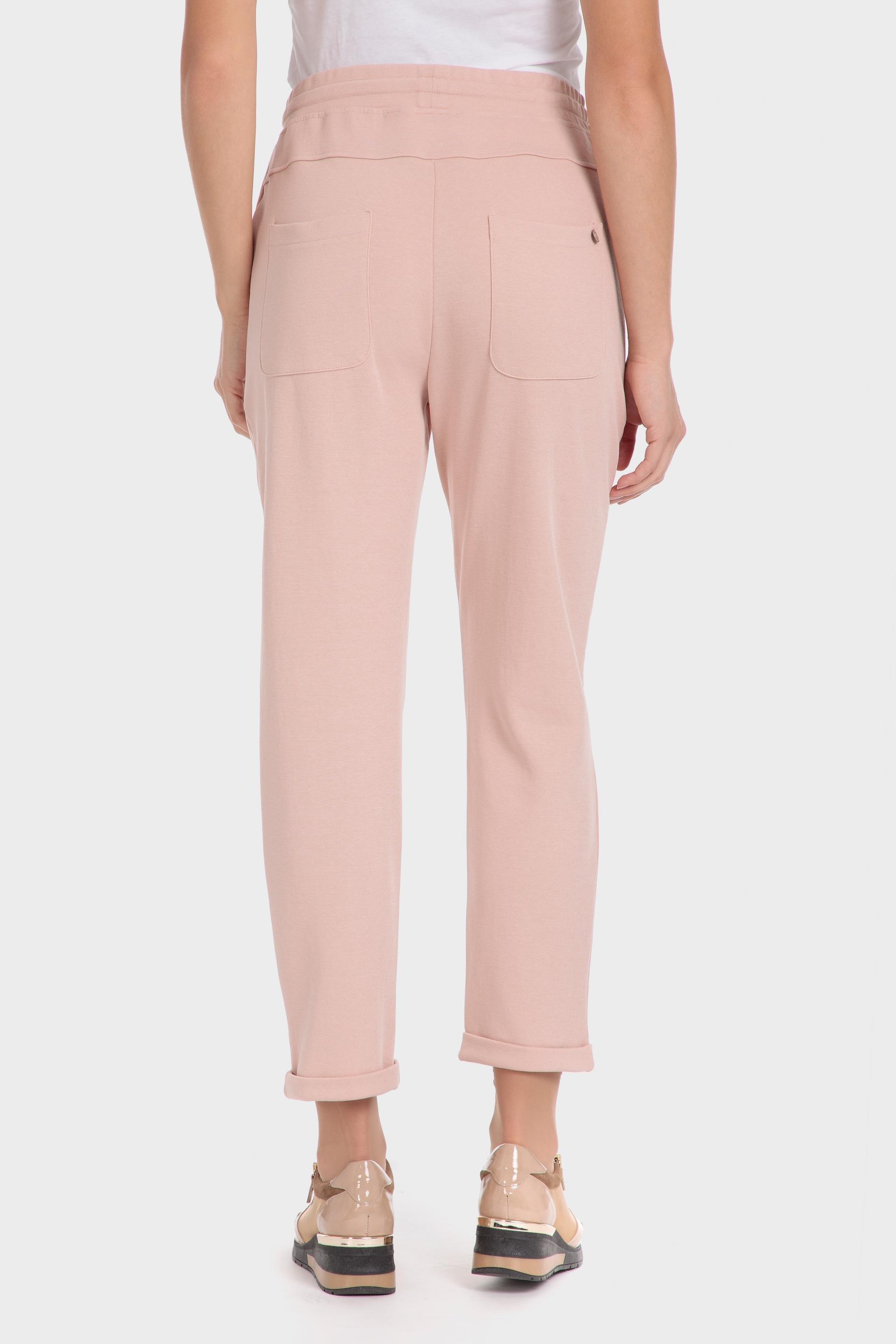 Pink Plain Casual Ankle-Length Trousers, , large image number 3