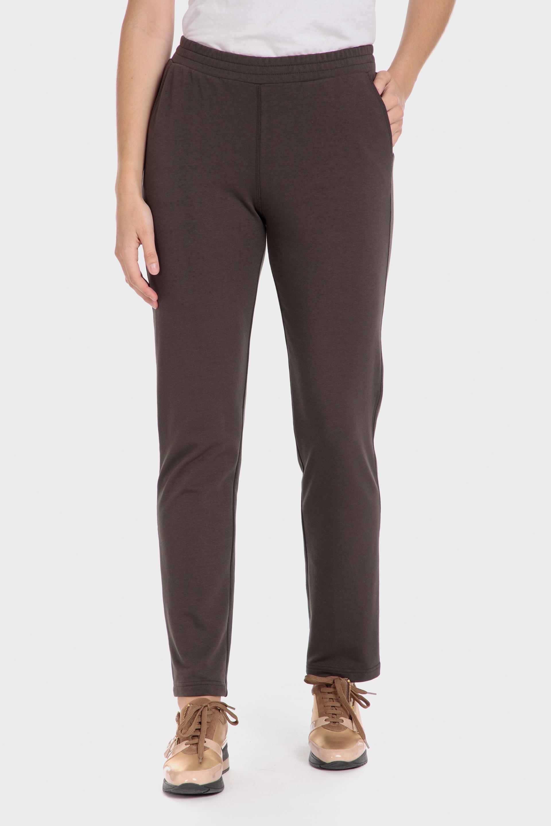 Black Plain Casual Trousers, Green Khaki, large image number 0