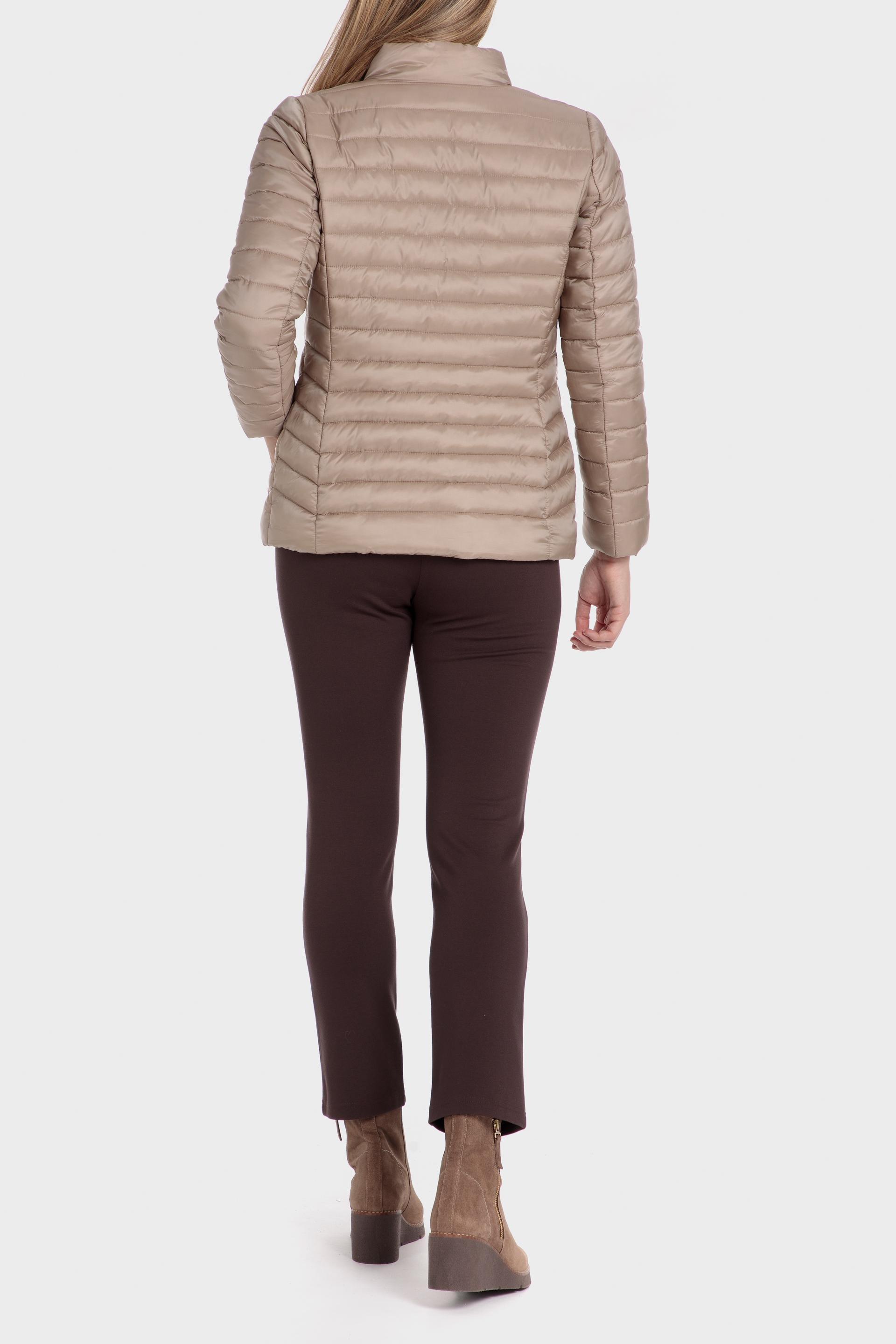 Beige Plain Puffer Parka, , large image number 2