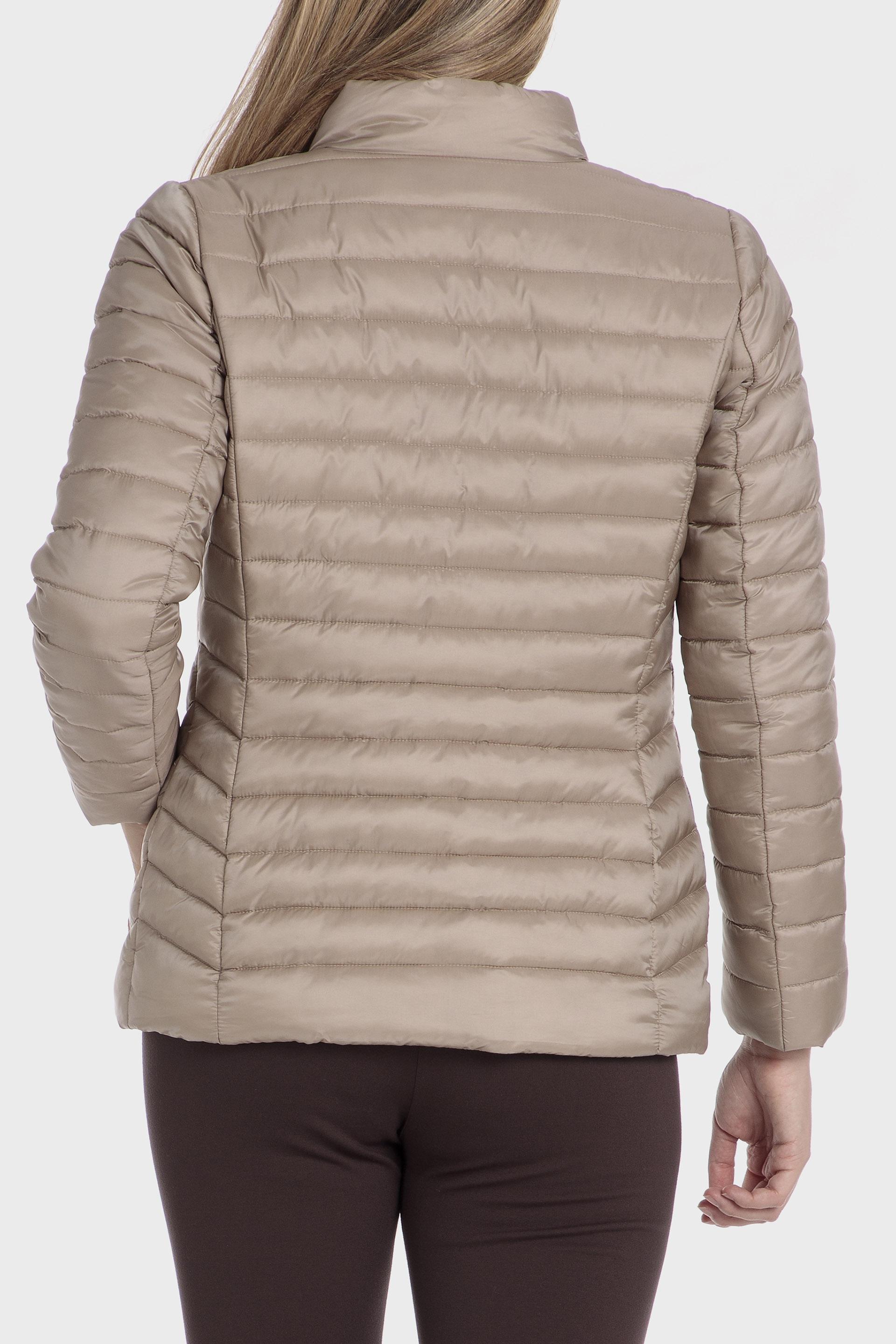 Beige Plain Puffer Parka, , large image number 3