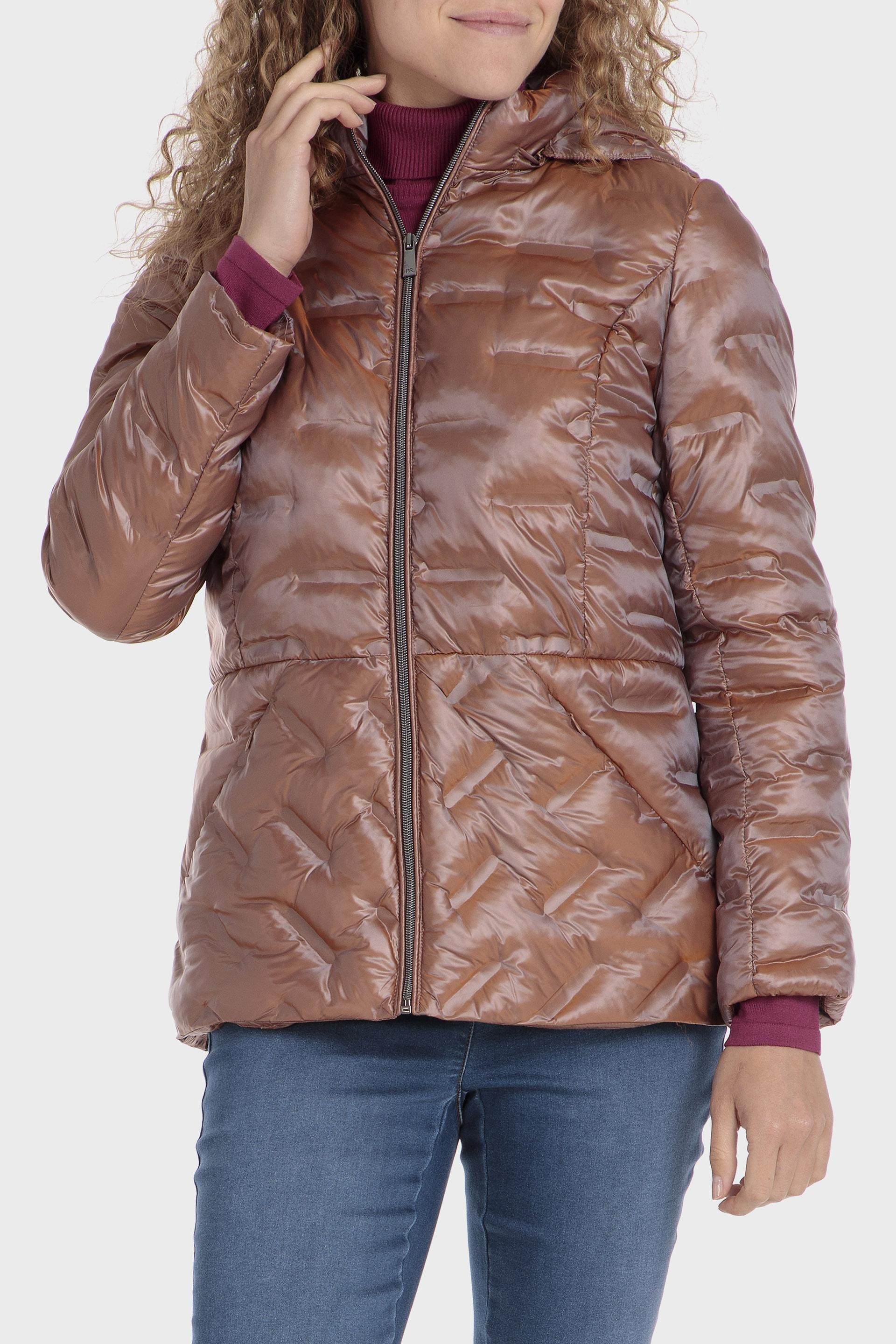 Brown Textured Puffer Parka, , large image number 1