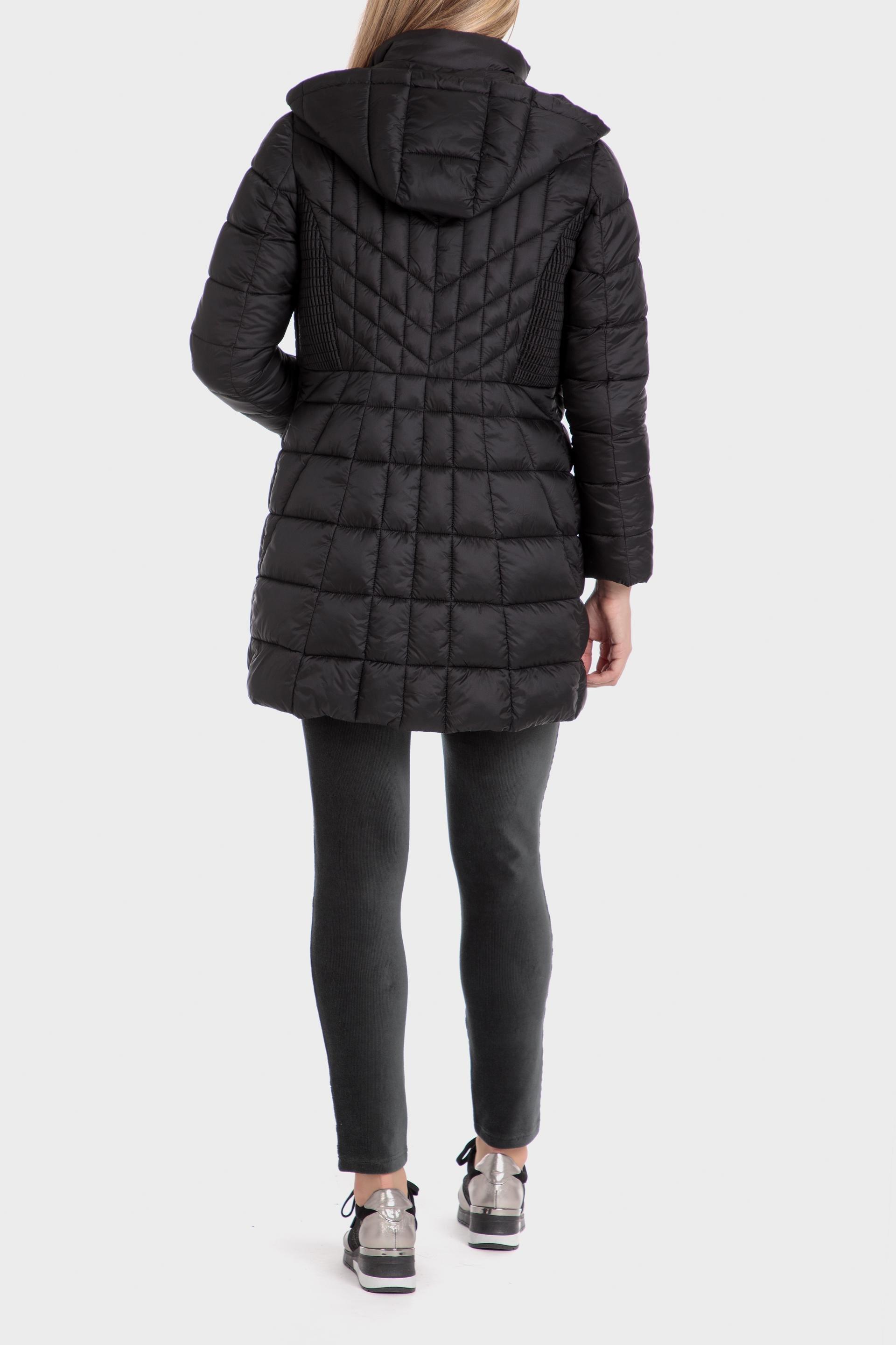 Black Plain Puffer Parka, , large image number 3