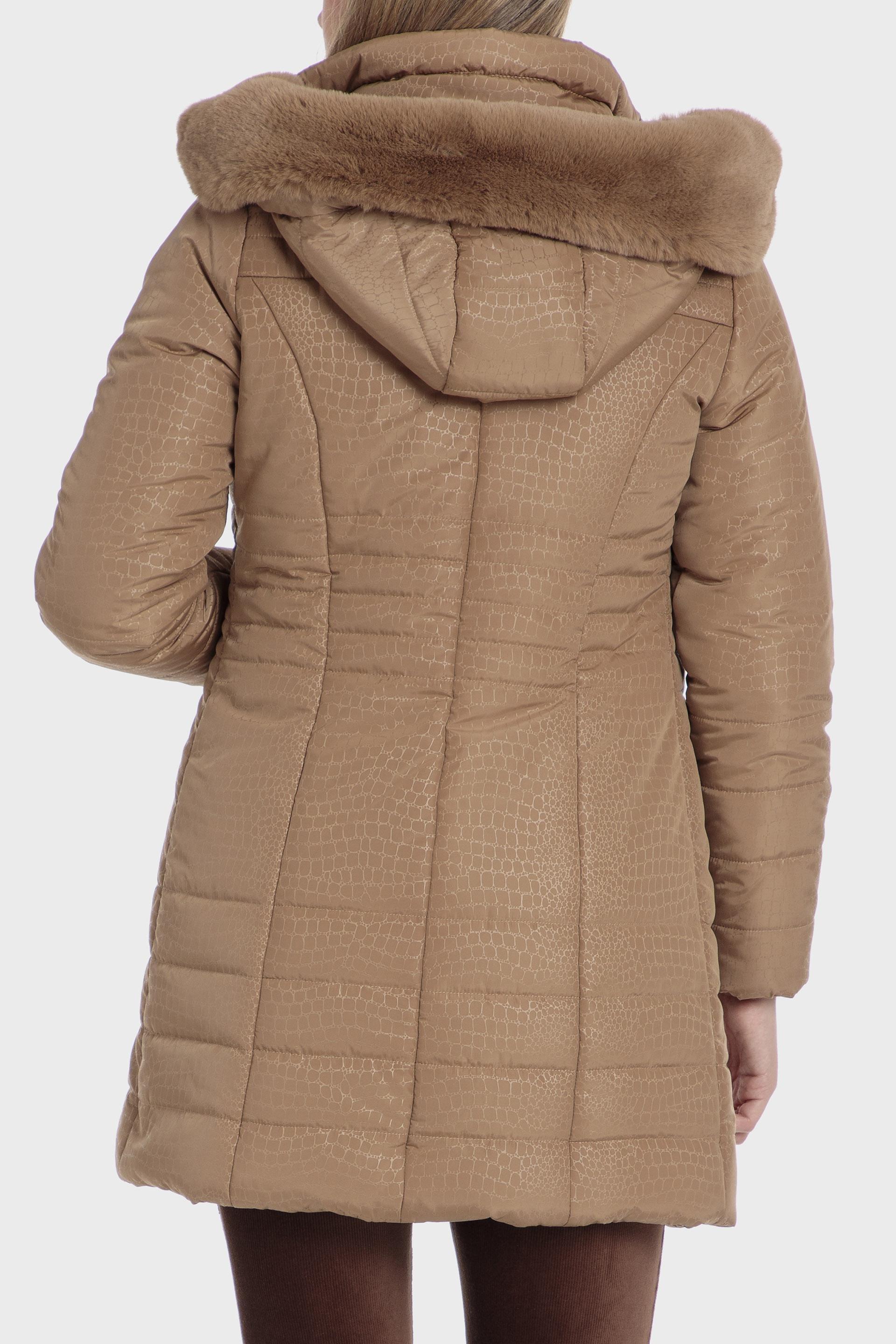 Beige Plain Puffer Parka, , large image number 2