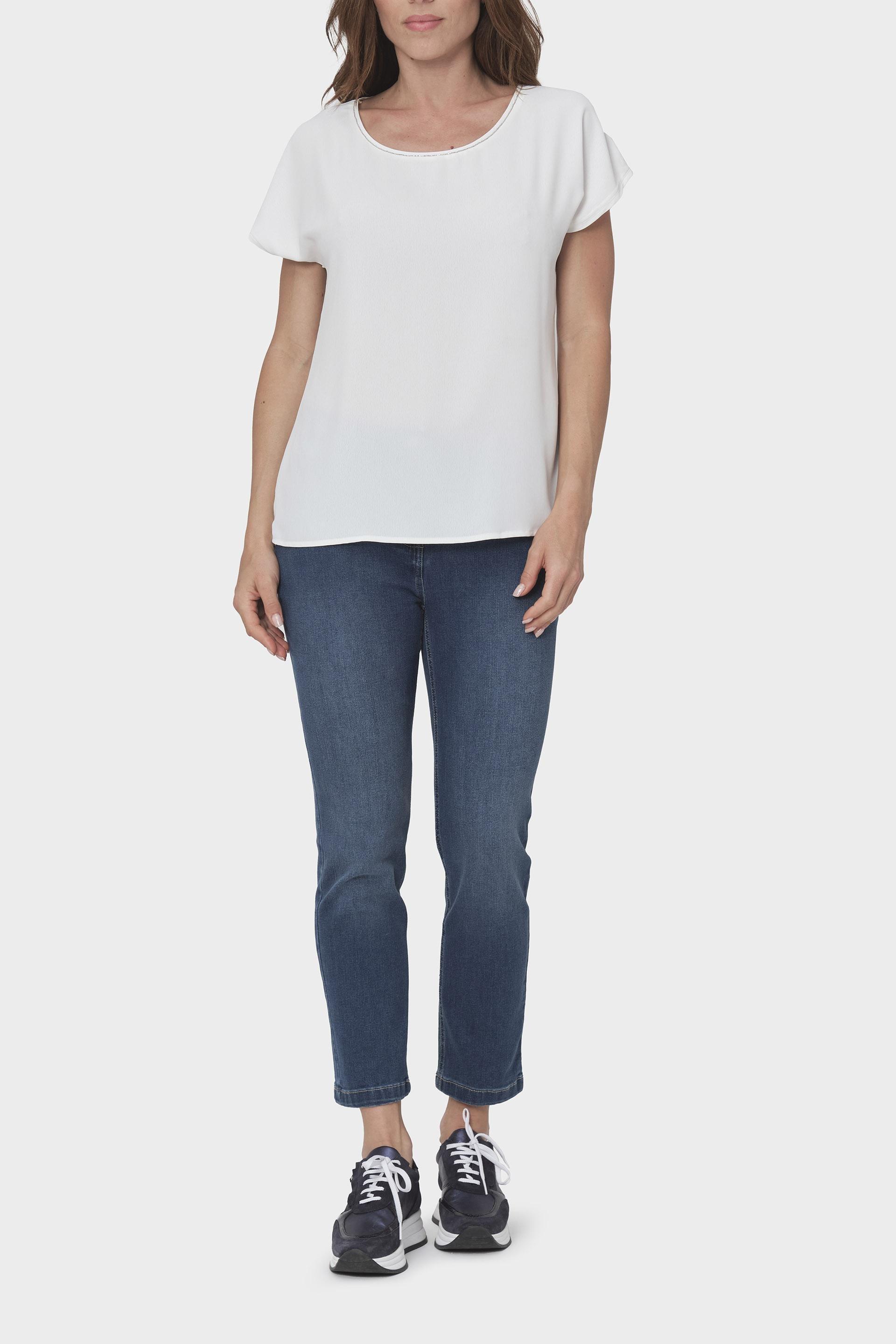 White Short Sleeve T-Shirt, Beige Talc, large image number 1