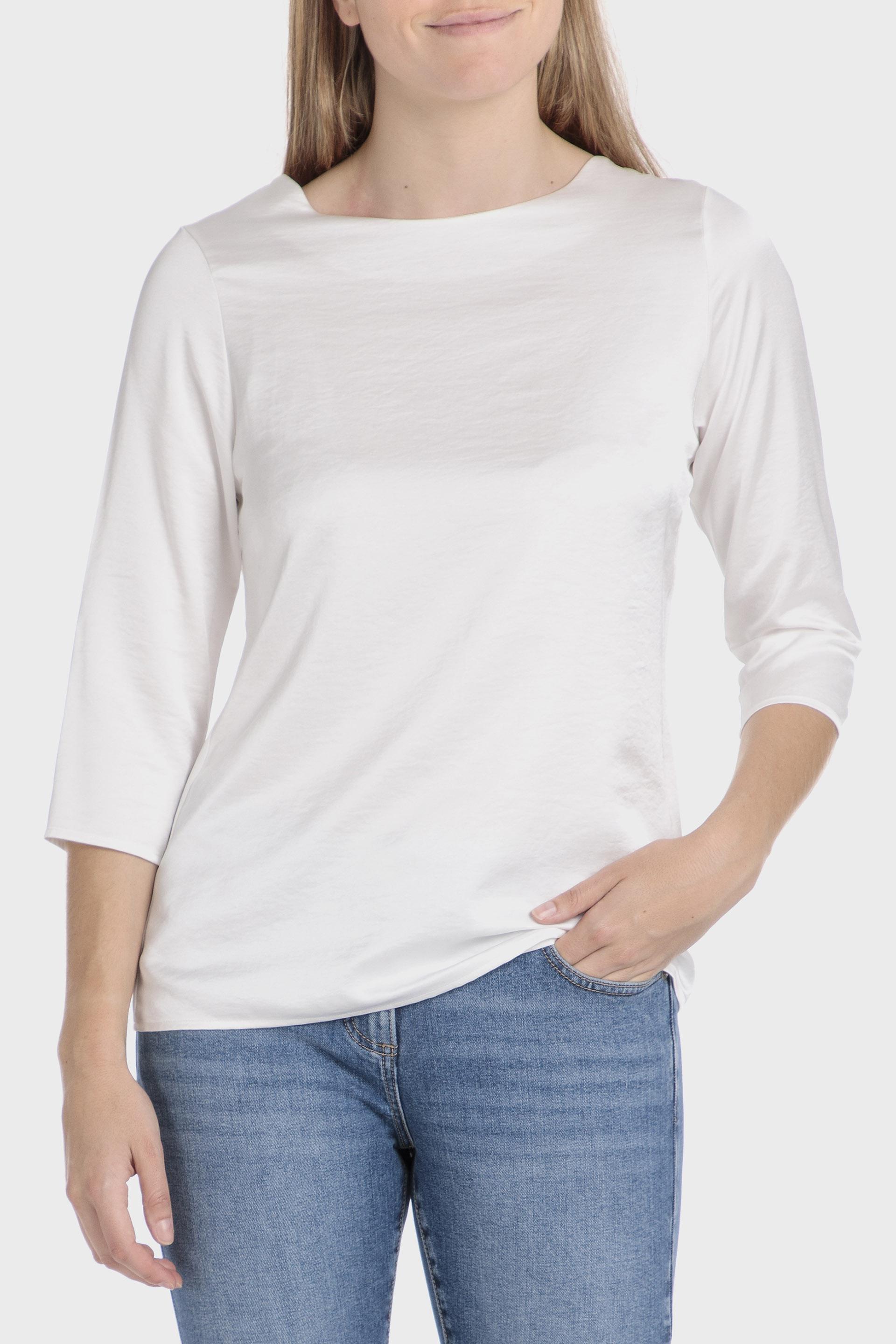 White Basic Casual Top, , large image number 0