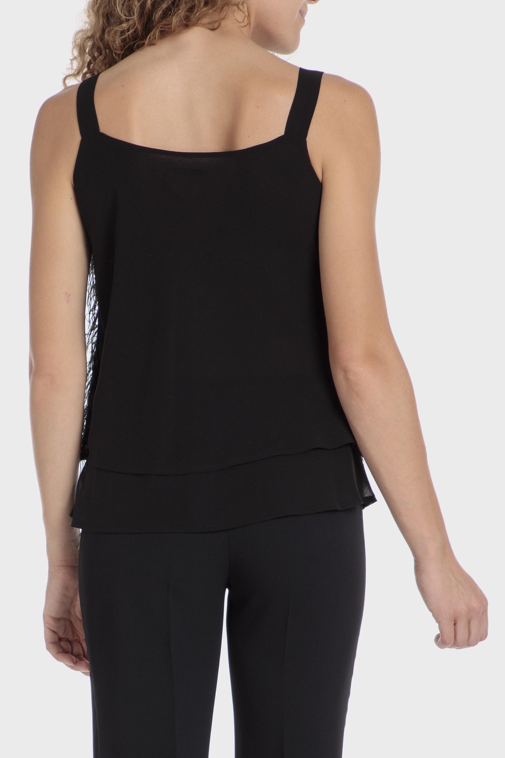 Black Fur Detailed Top, , large image number 2