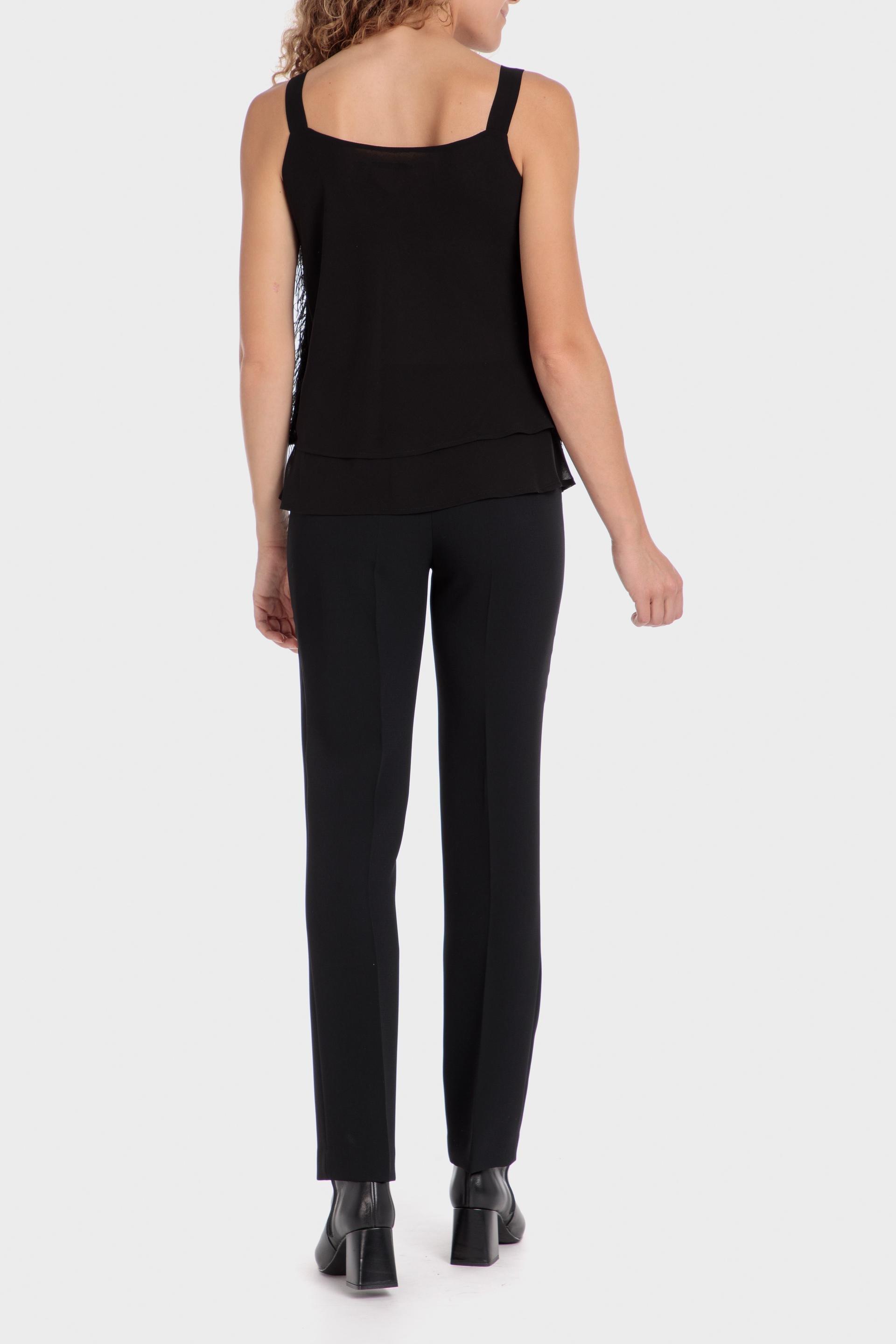 Black Fur Detailed Top, , large image number 3