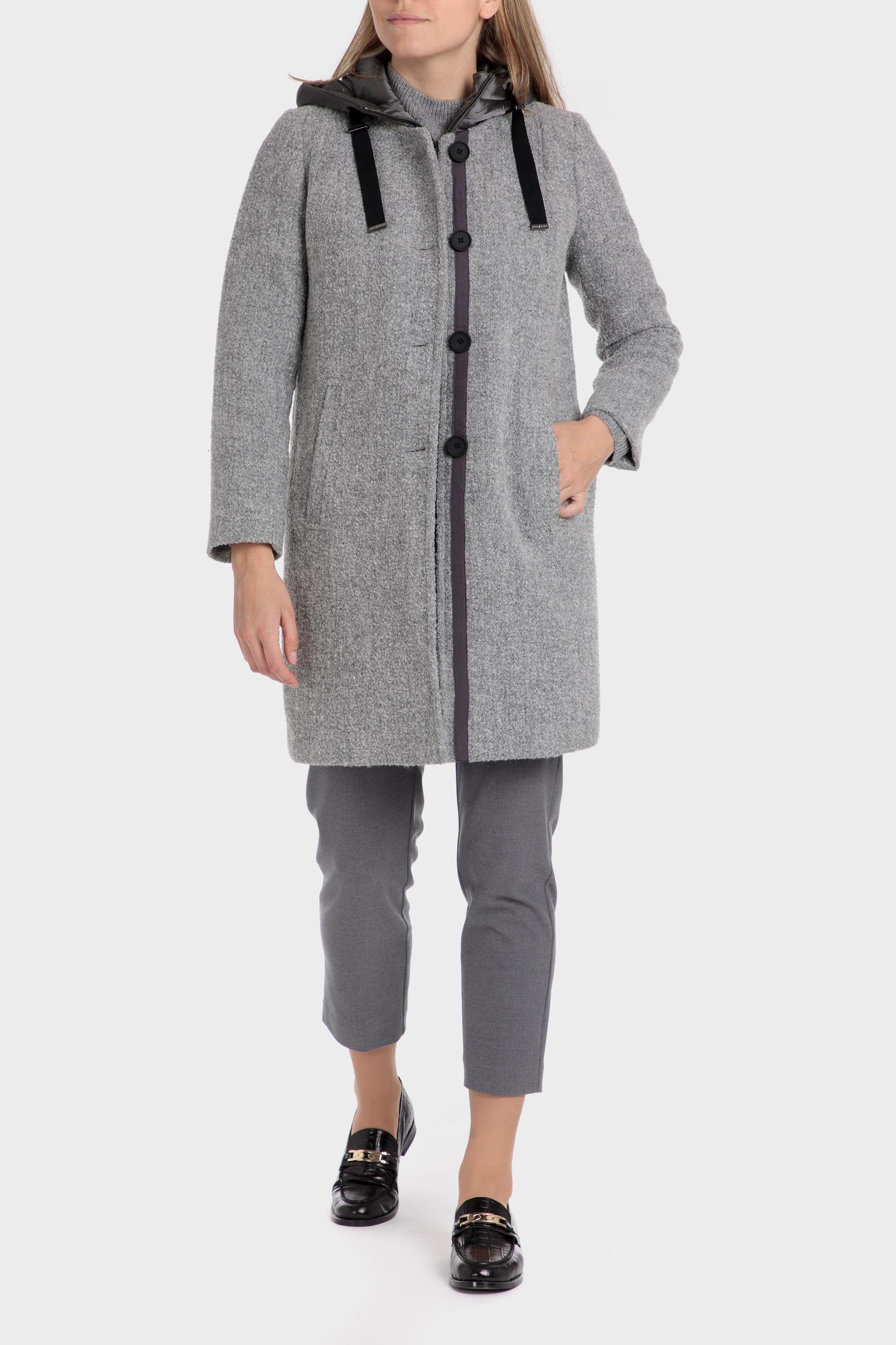 Grey Buttoned Coat, , large image number 2