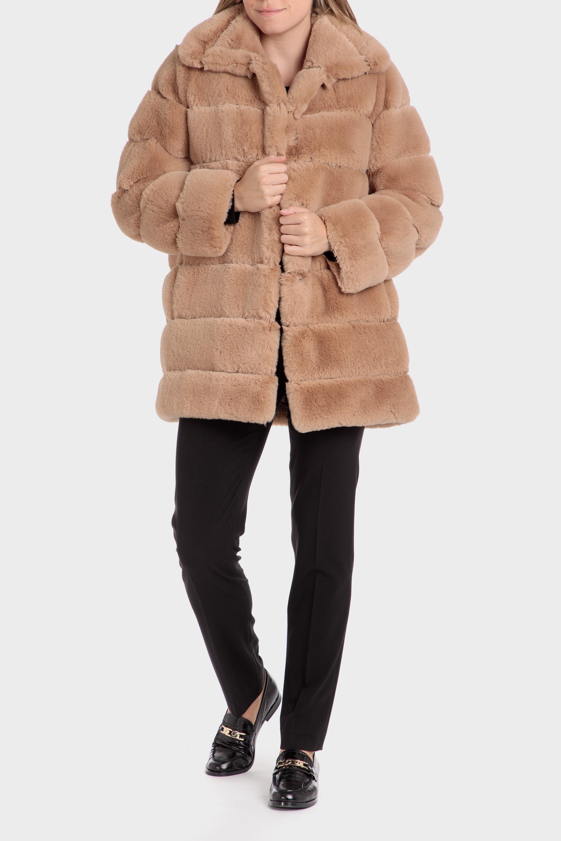 Beige Textured Puffer Coat, , large image number 0