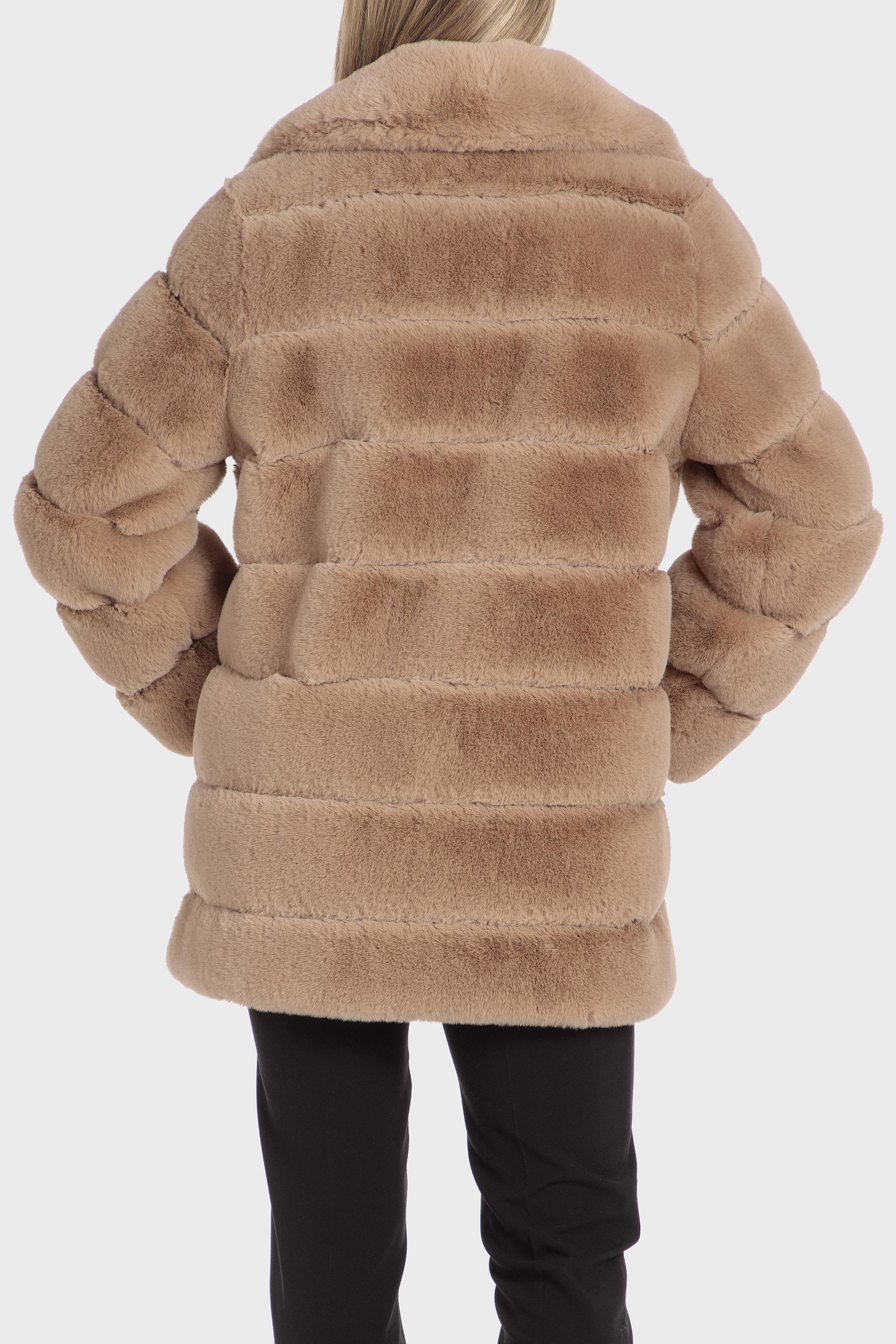 Beige Textured Puffer Coat, , large image number 1
