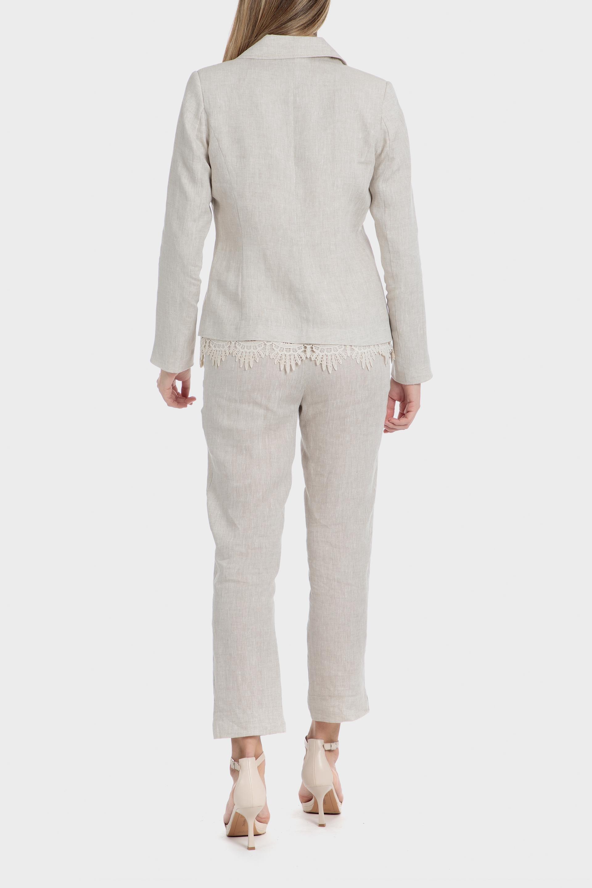 بليزر كتان، بيج, Beige, large image number 4