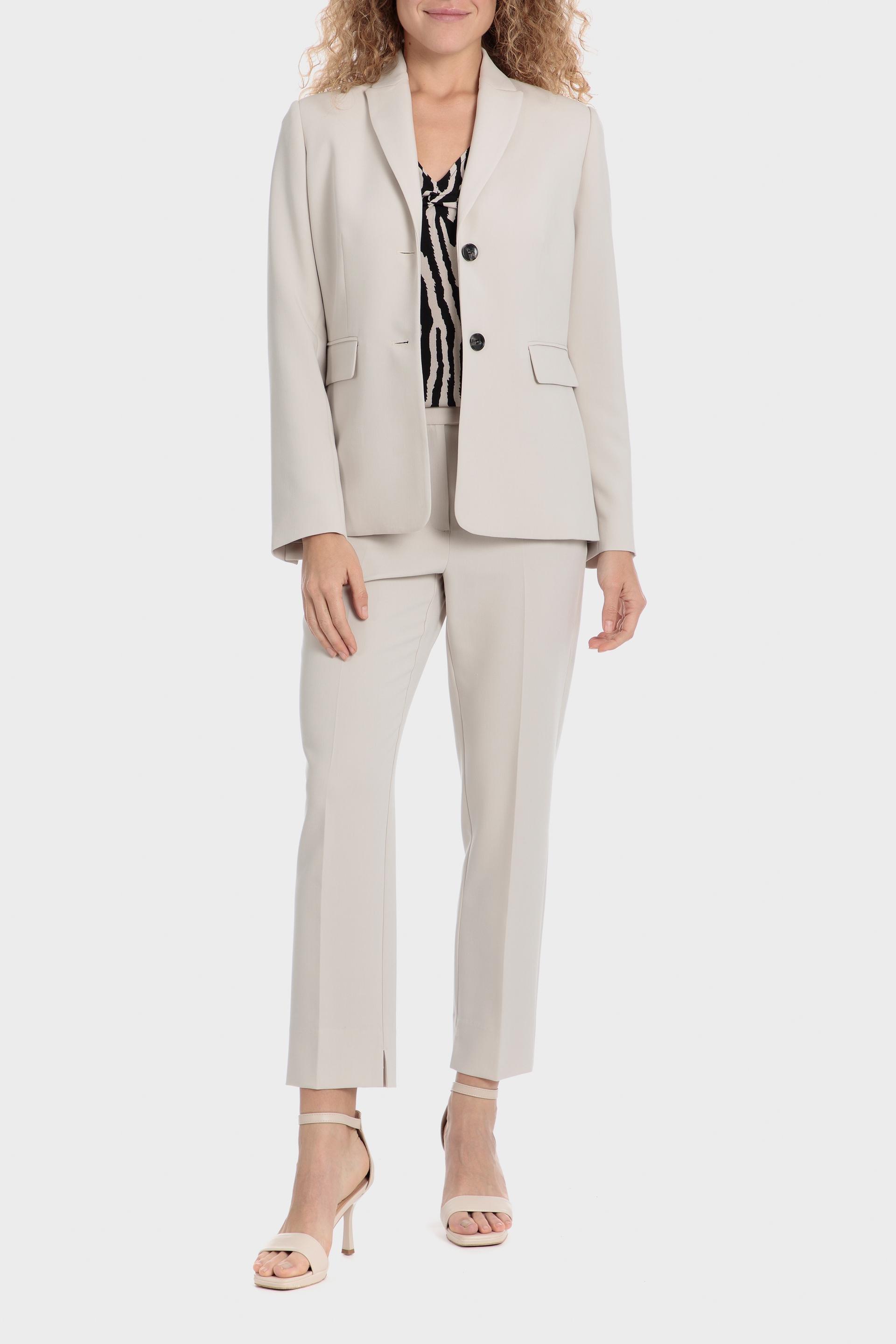Beige Graphic Print Blazer, Beige, large image number 1