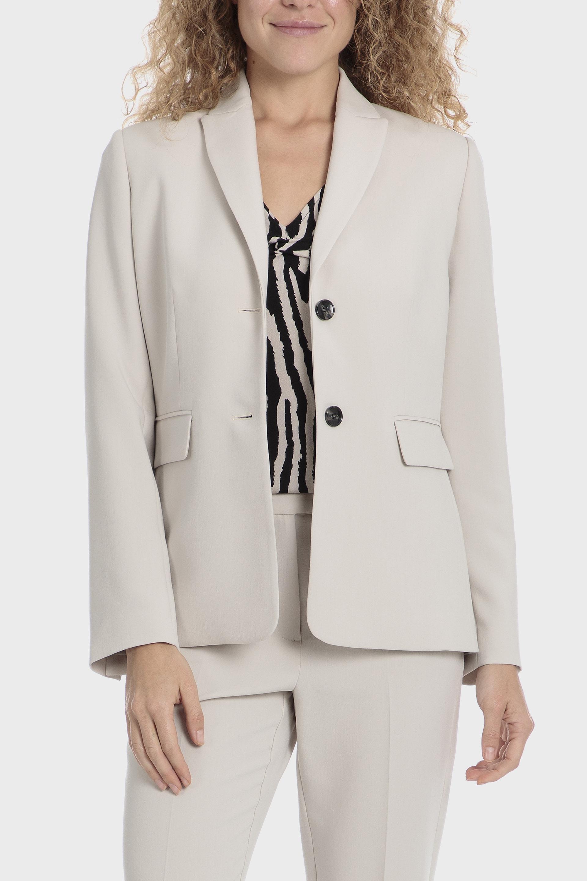 Beige Graphic Print Blazer, Beige, large image number 2