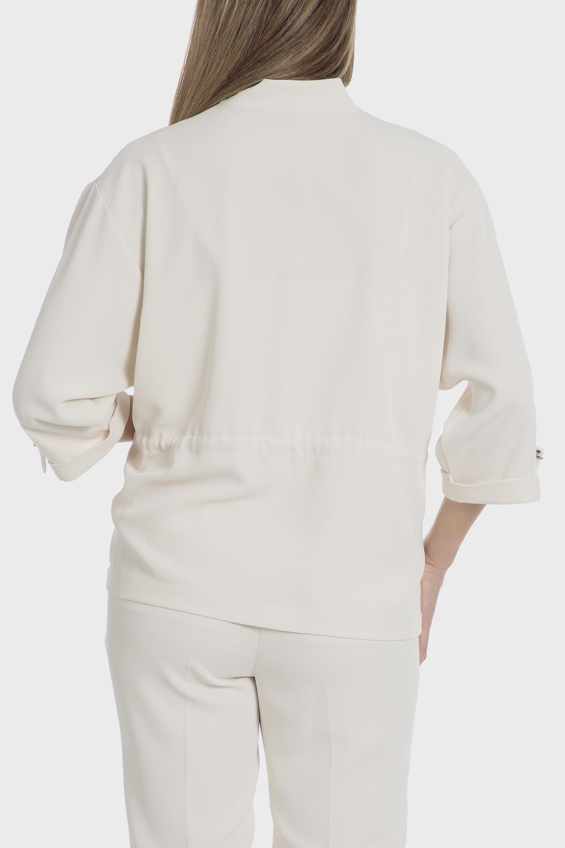 Beige Zipper Cardigan, , large image number 2