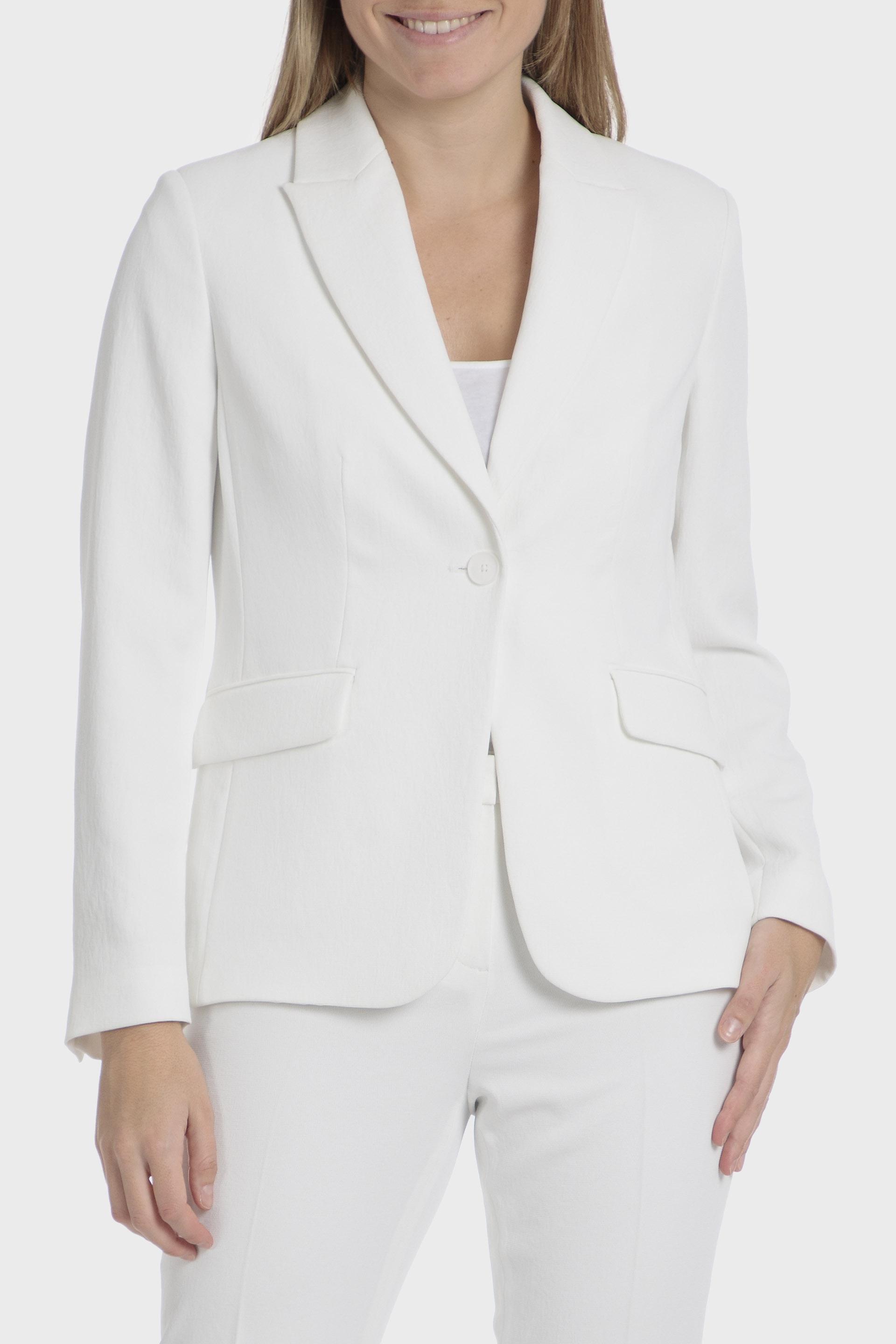 White Fabric Blazer, , large image number 1