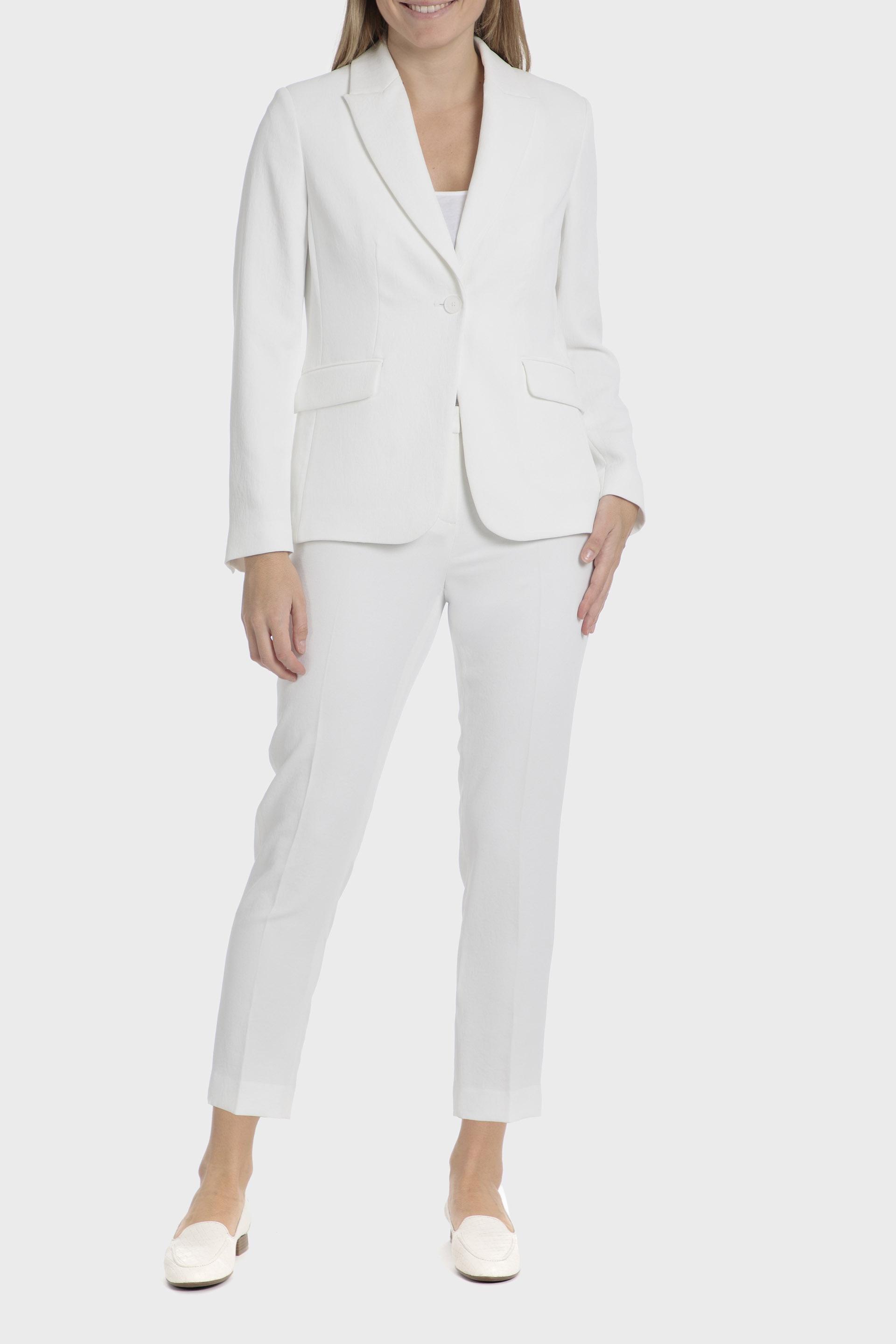 White Fabric Blazer, , large image number 3