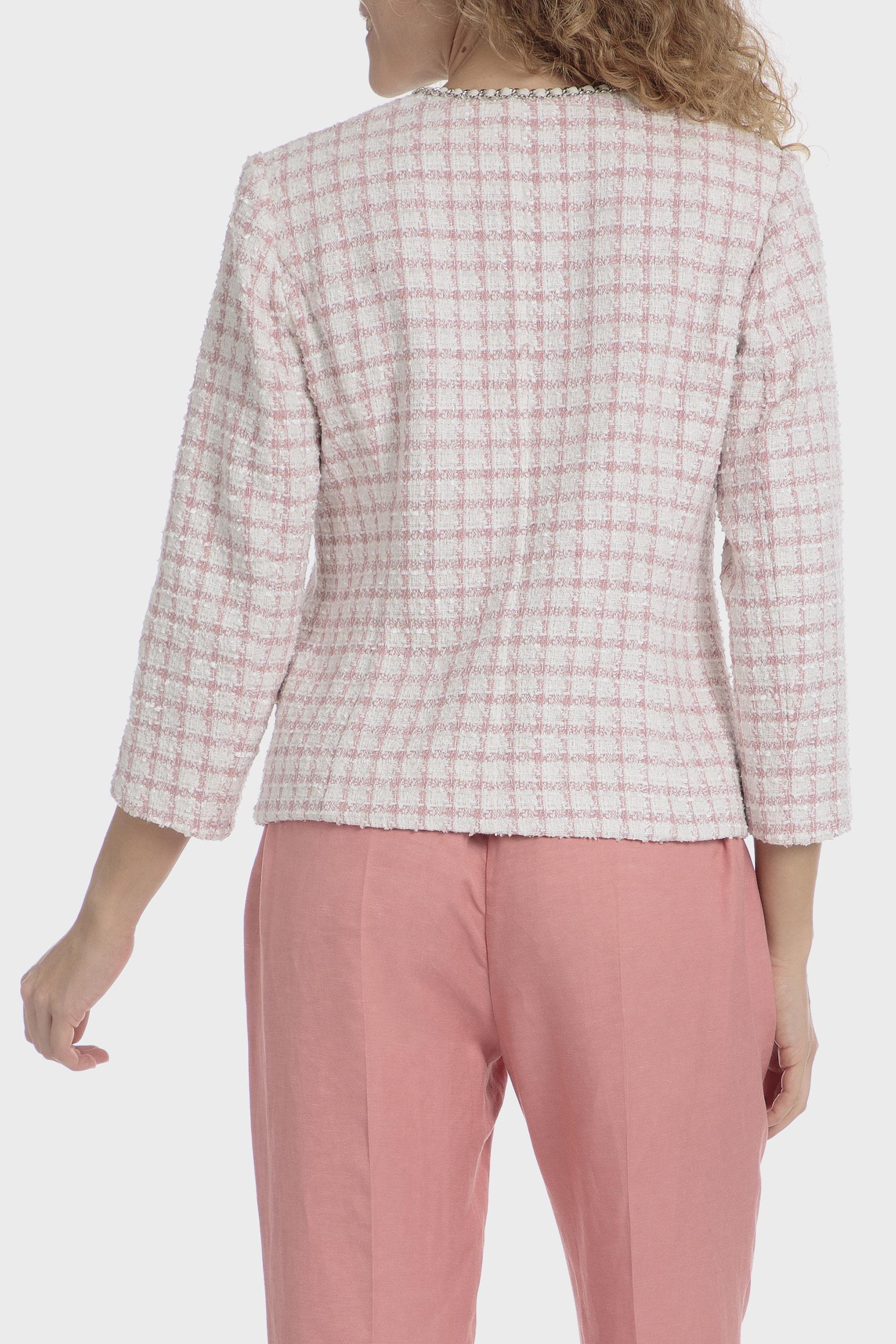 جاكيت بنقشة مربعات، وردي, 3701_112, medium