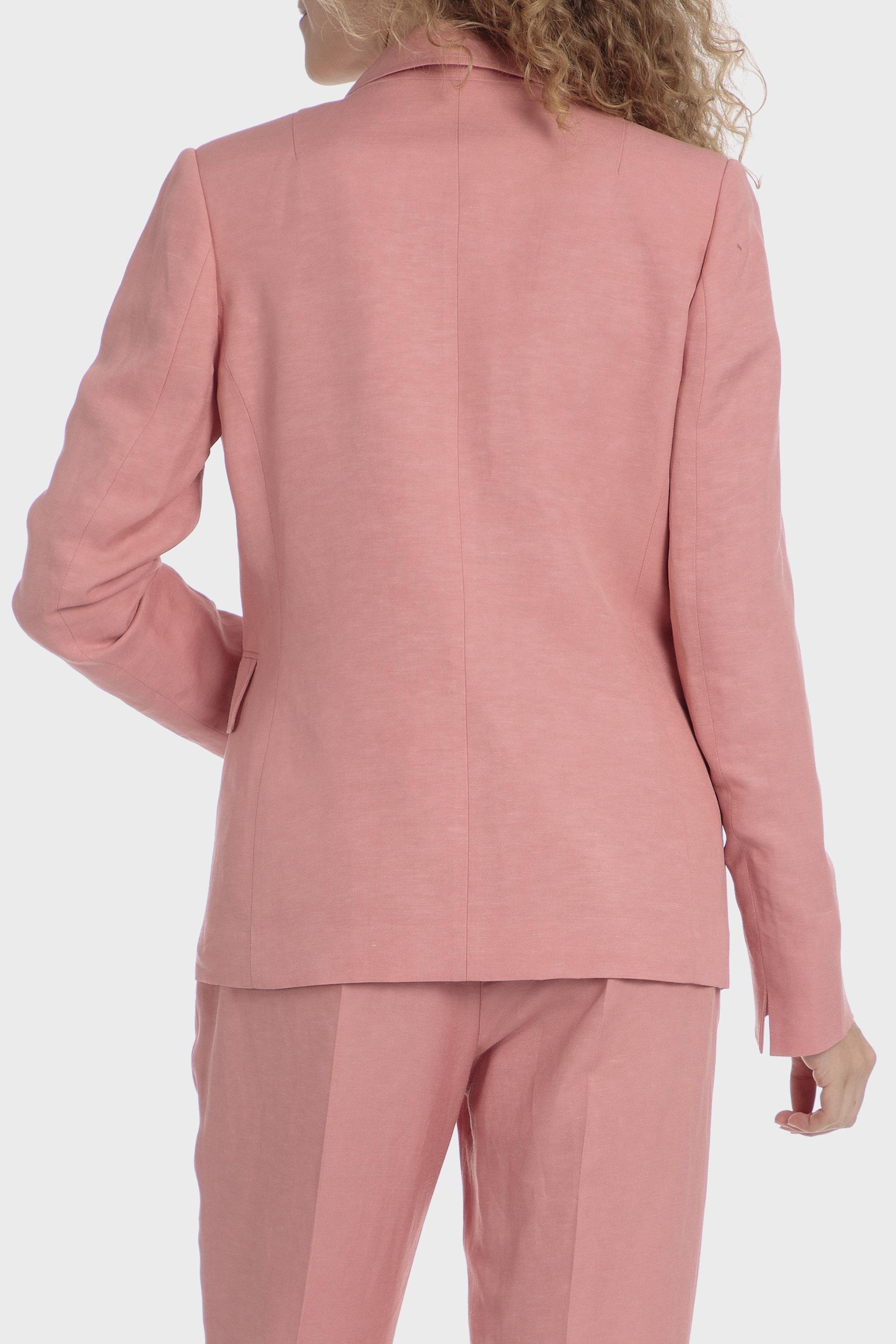 Pink Plain Single Breasted Blazer, Pink, large image number 2